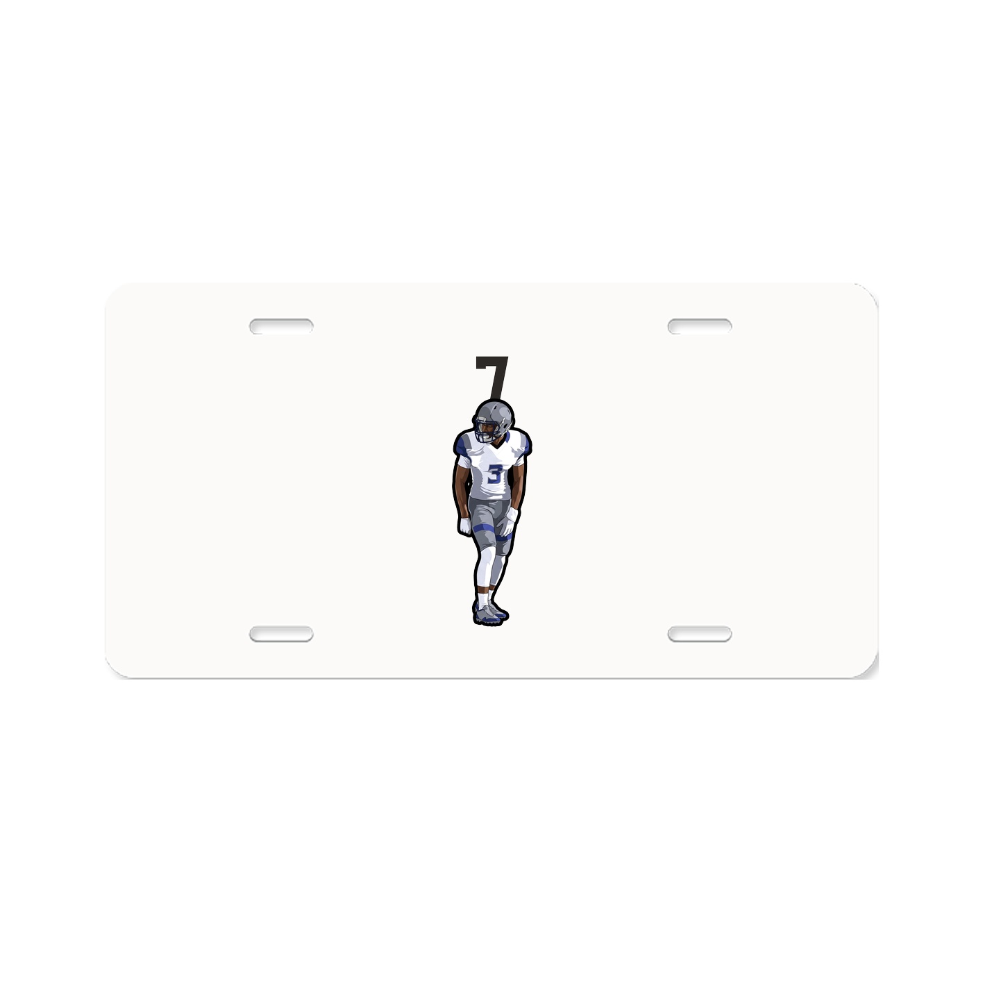 License Plate — Number Top in Classic