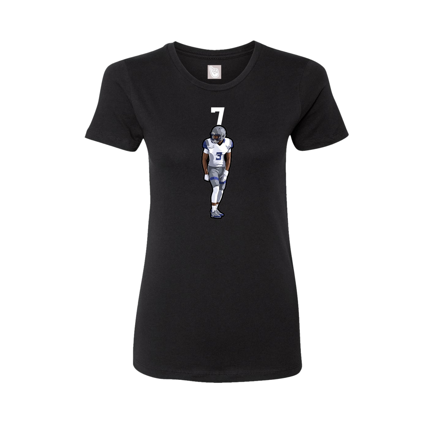 Womens Tee — Number Top in Black