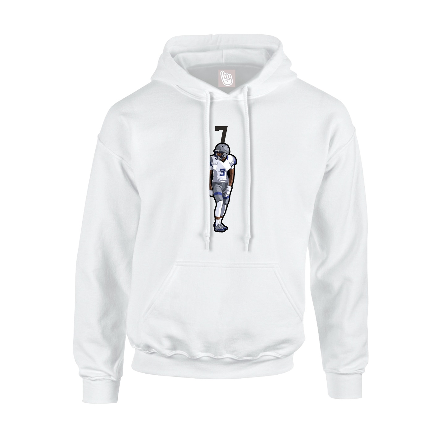 Hoodie — Number Top in White