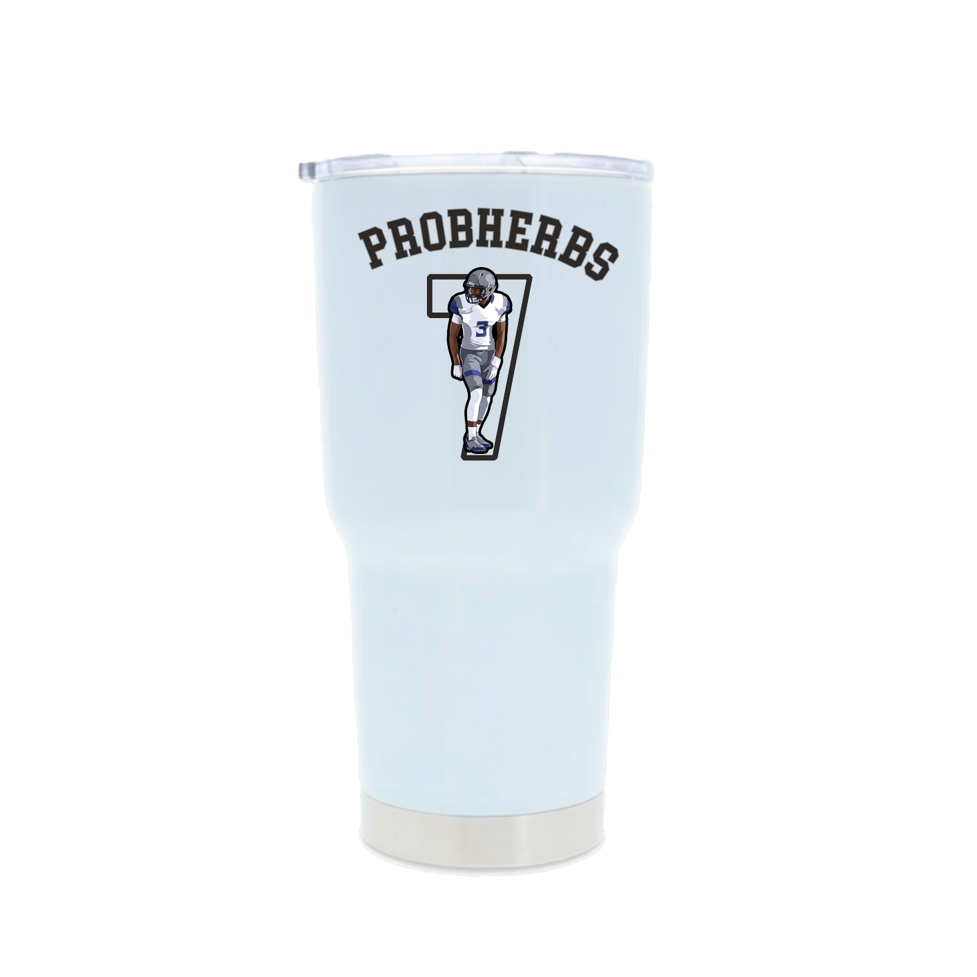 30oz Stainless Steel Tumbler — Shirsey Arch in White