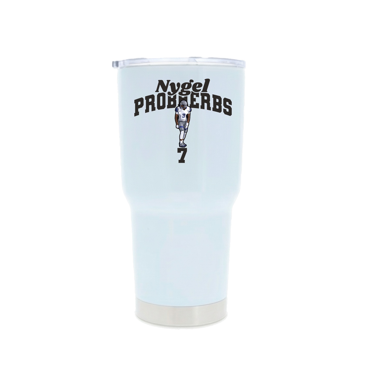 30oz Stainless Steel Tumbler — Signature Arch in White