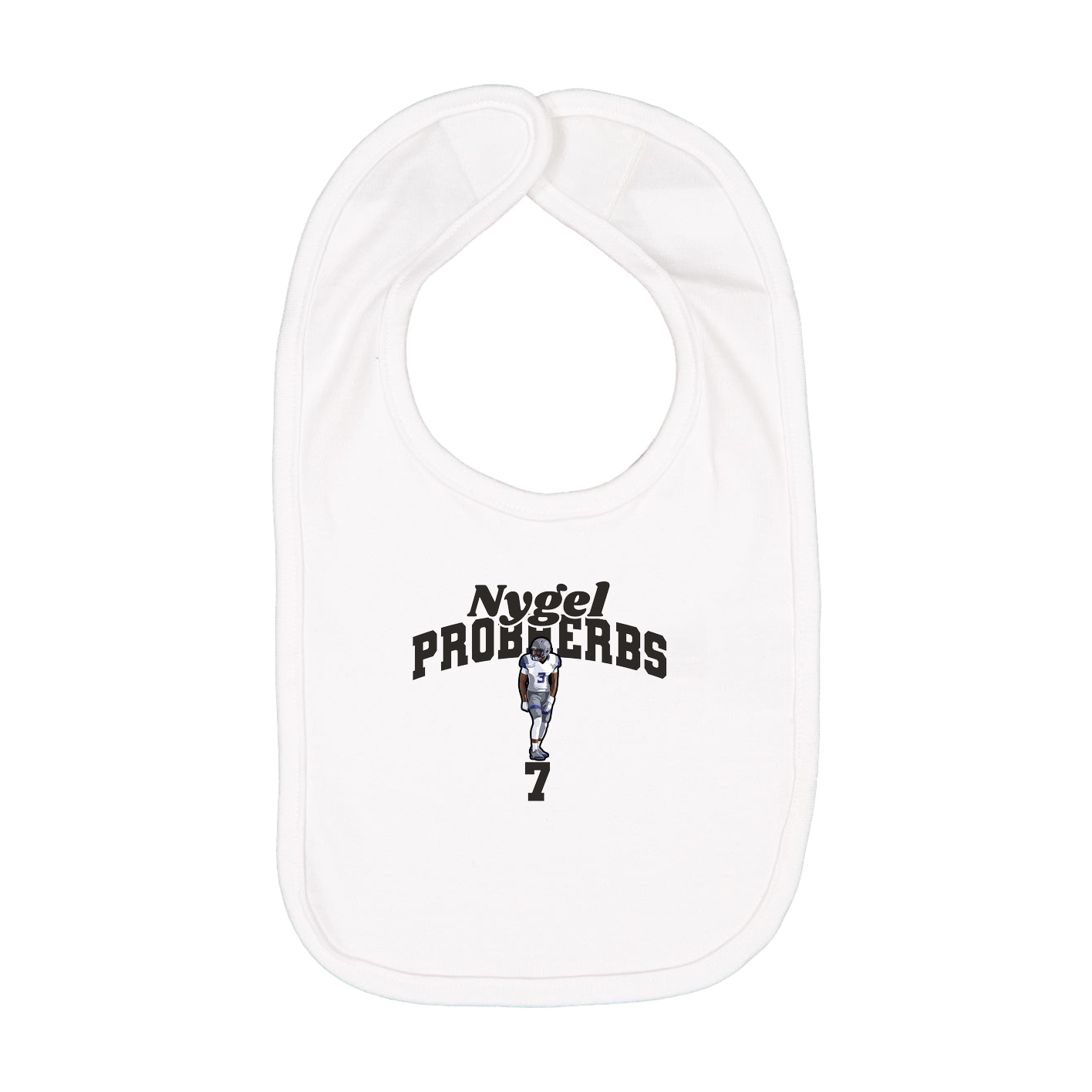 Infant Bib — Signature Arch in White