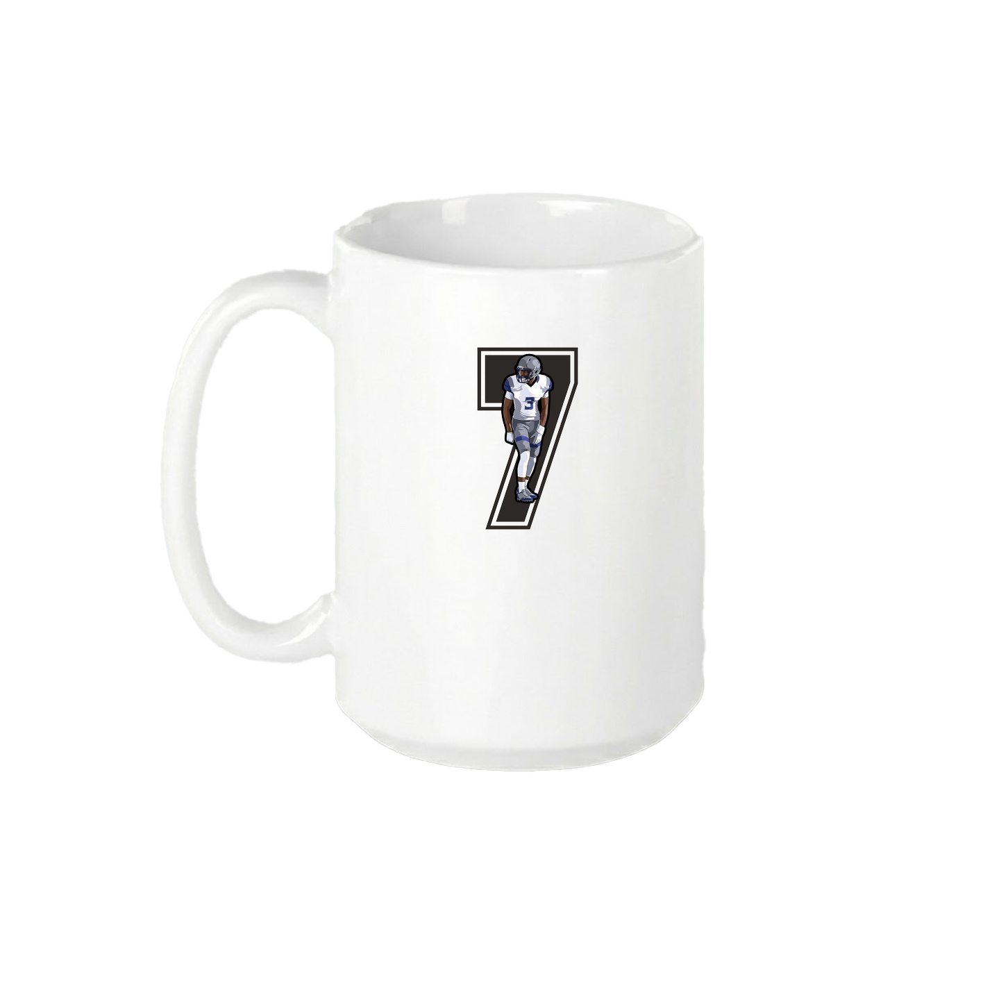 15oz Coffee Mug — Number in White