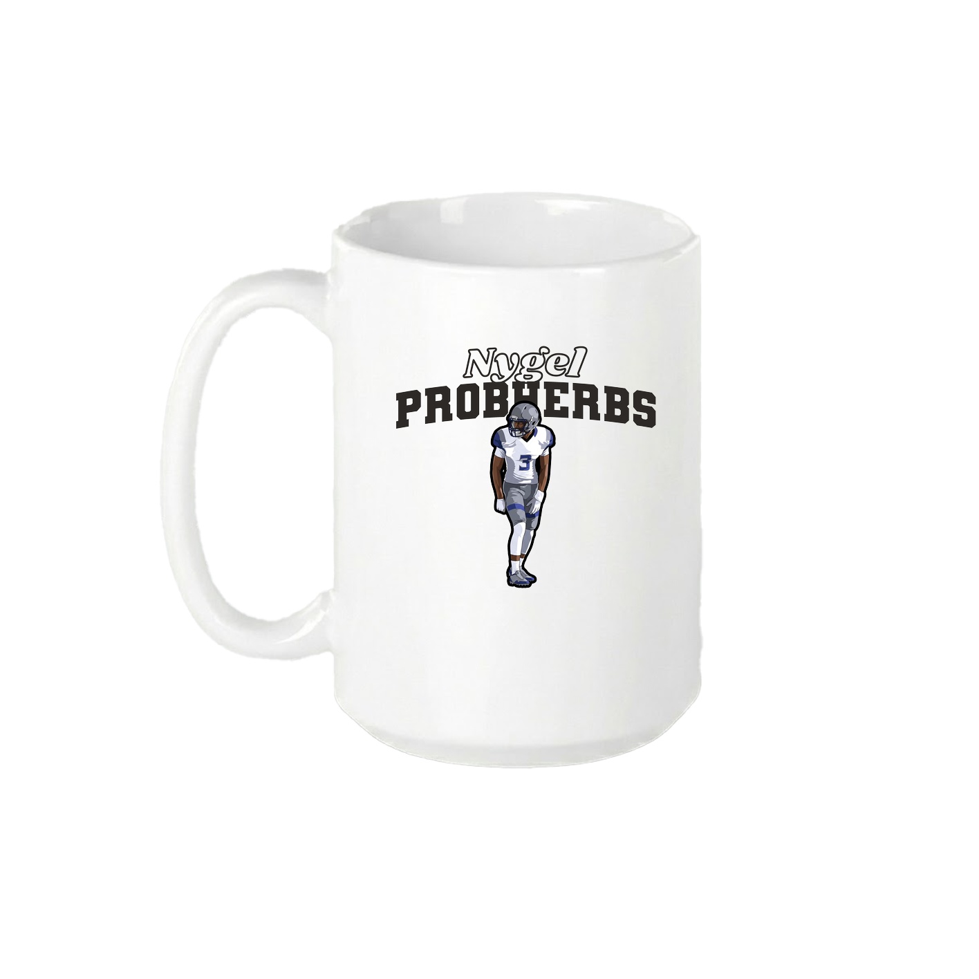 15oz Coffee Mug — Name Arch in White