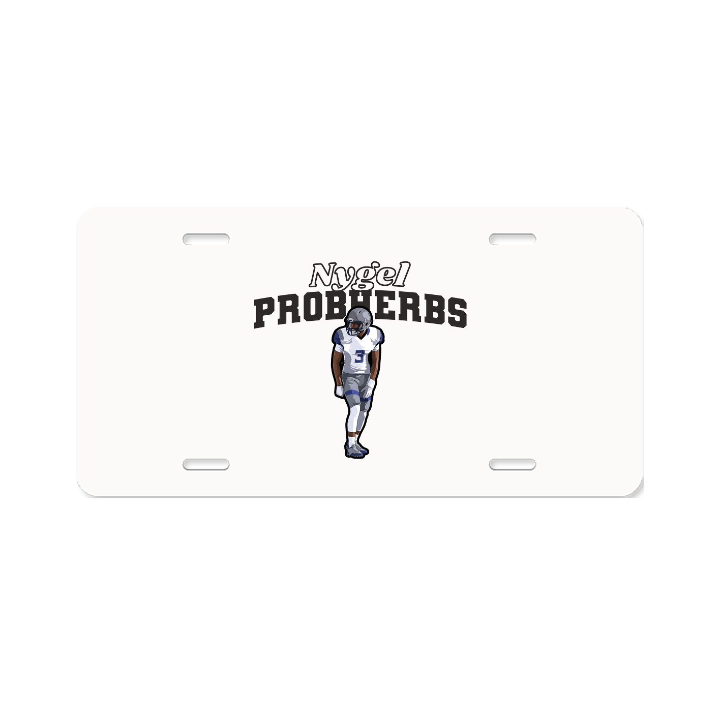 License Plate — Name Arch in Classic