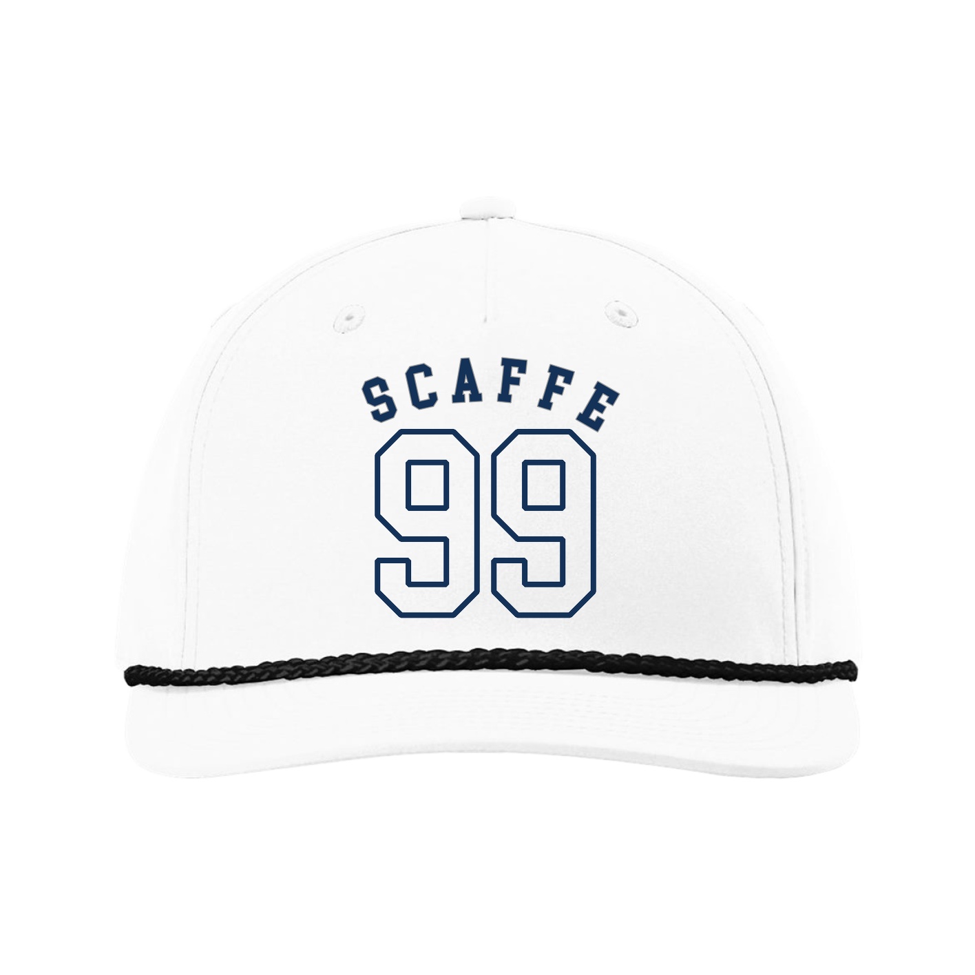 Five-Panel Classic Rope Cap — Shirsey Arch in White