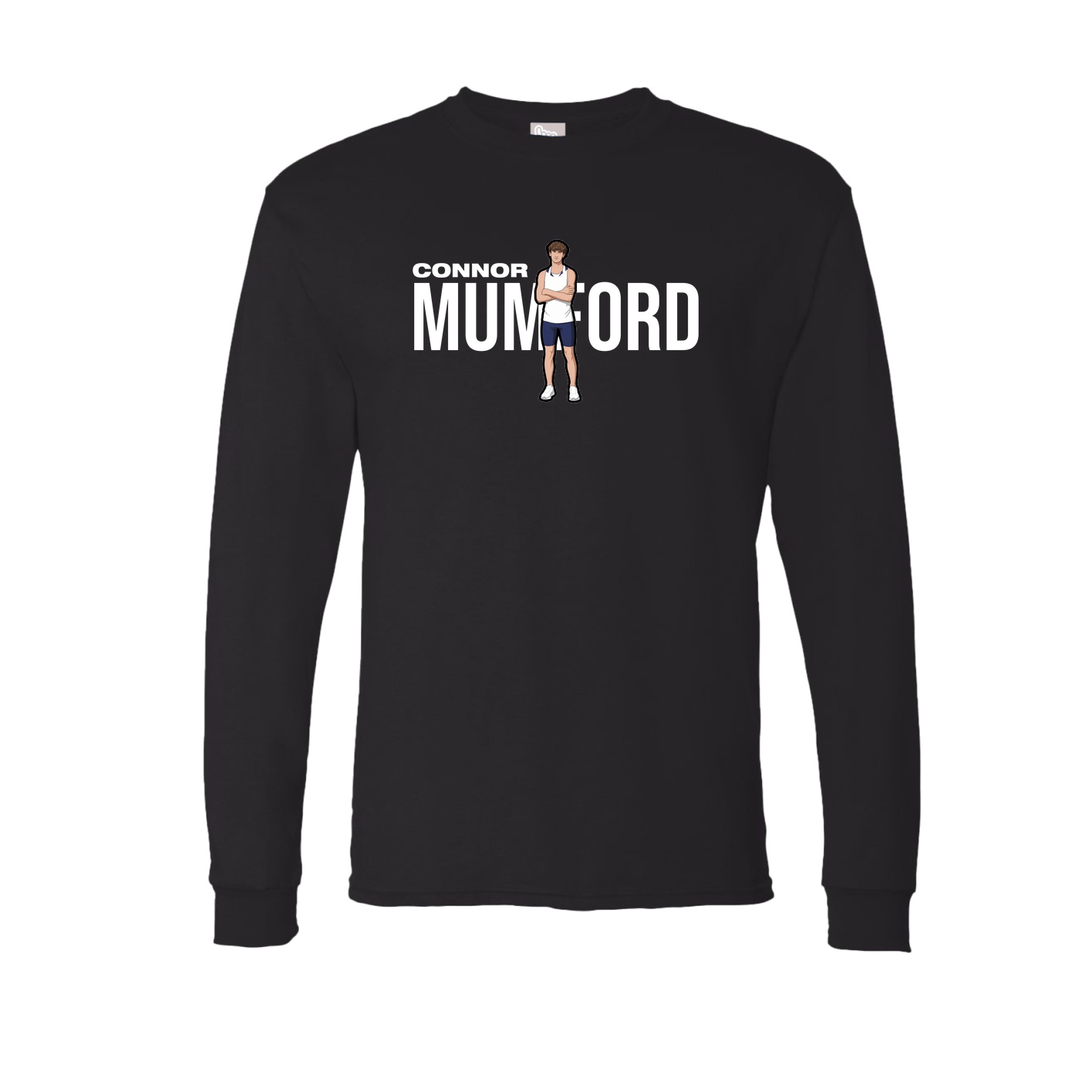 Long Sleeve Tee — Player Name in Black