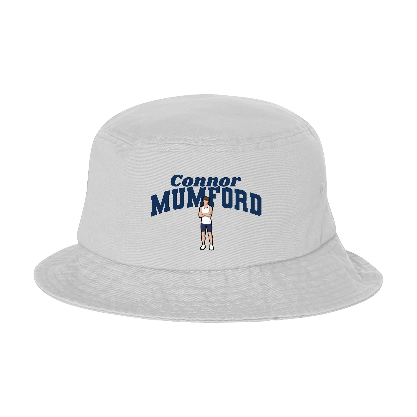 Bucket Cap — Signature Arch in White