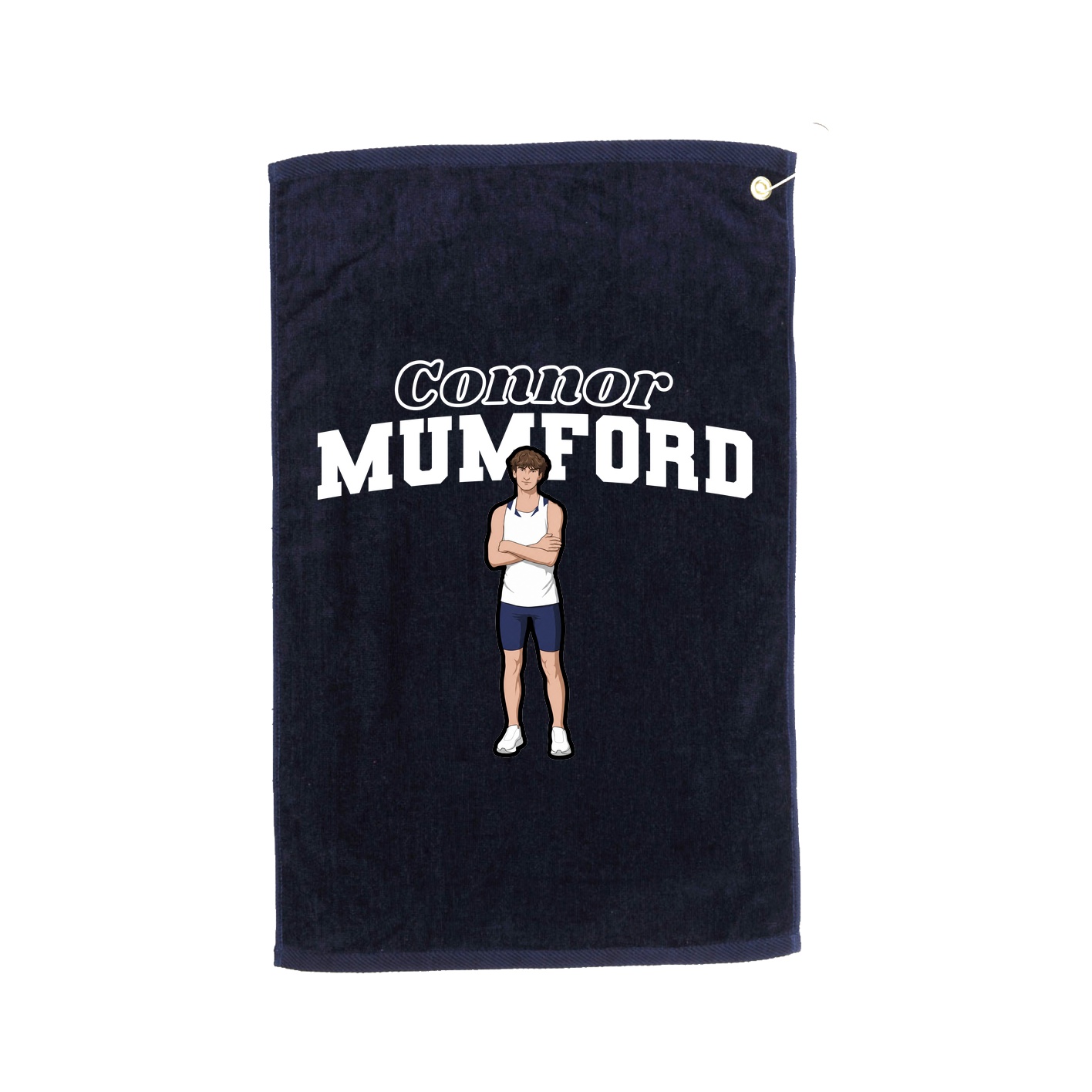 Golf Towel — Name Arch in Navy