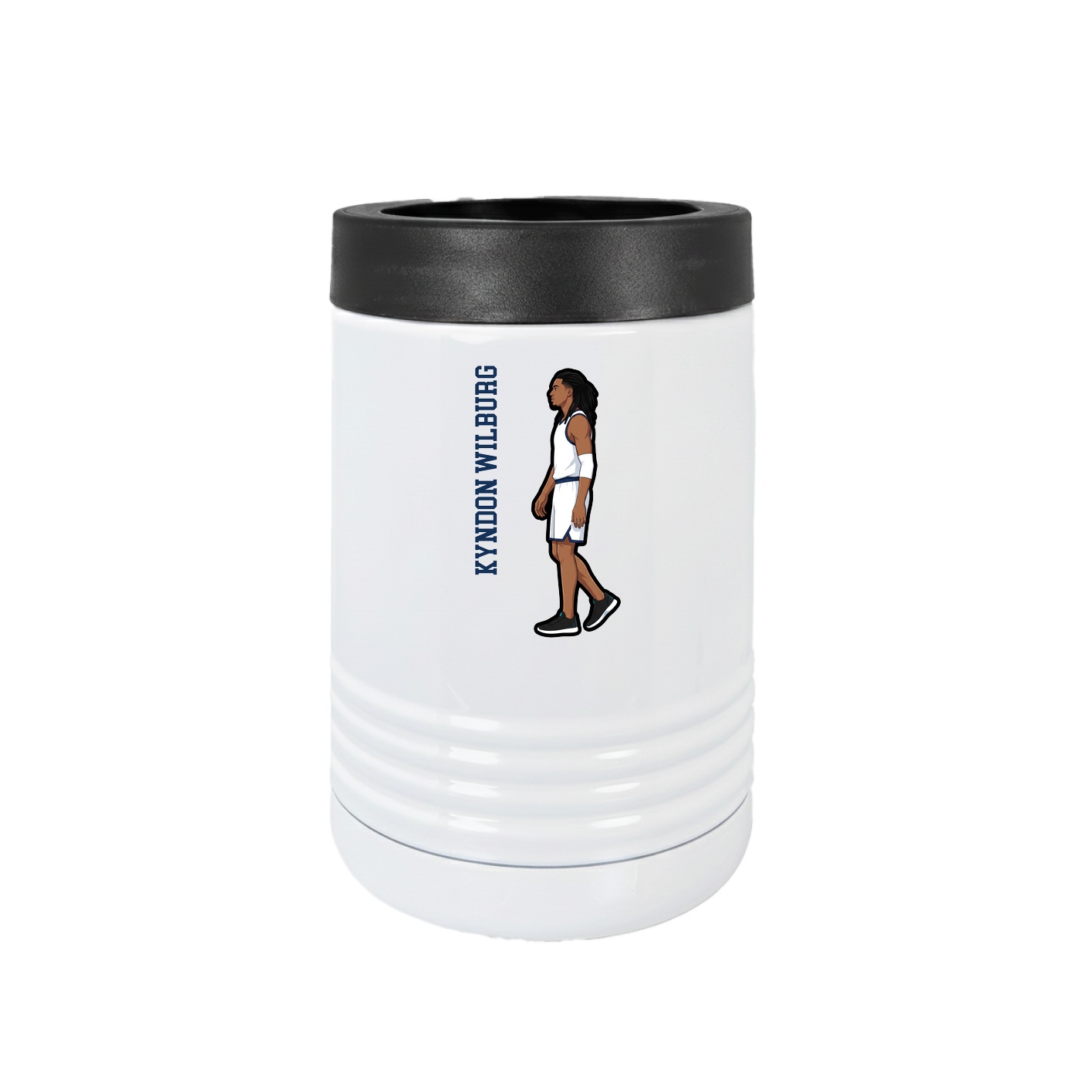 Beverage Holder — Name Vertical in White
