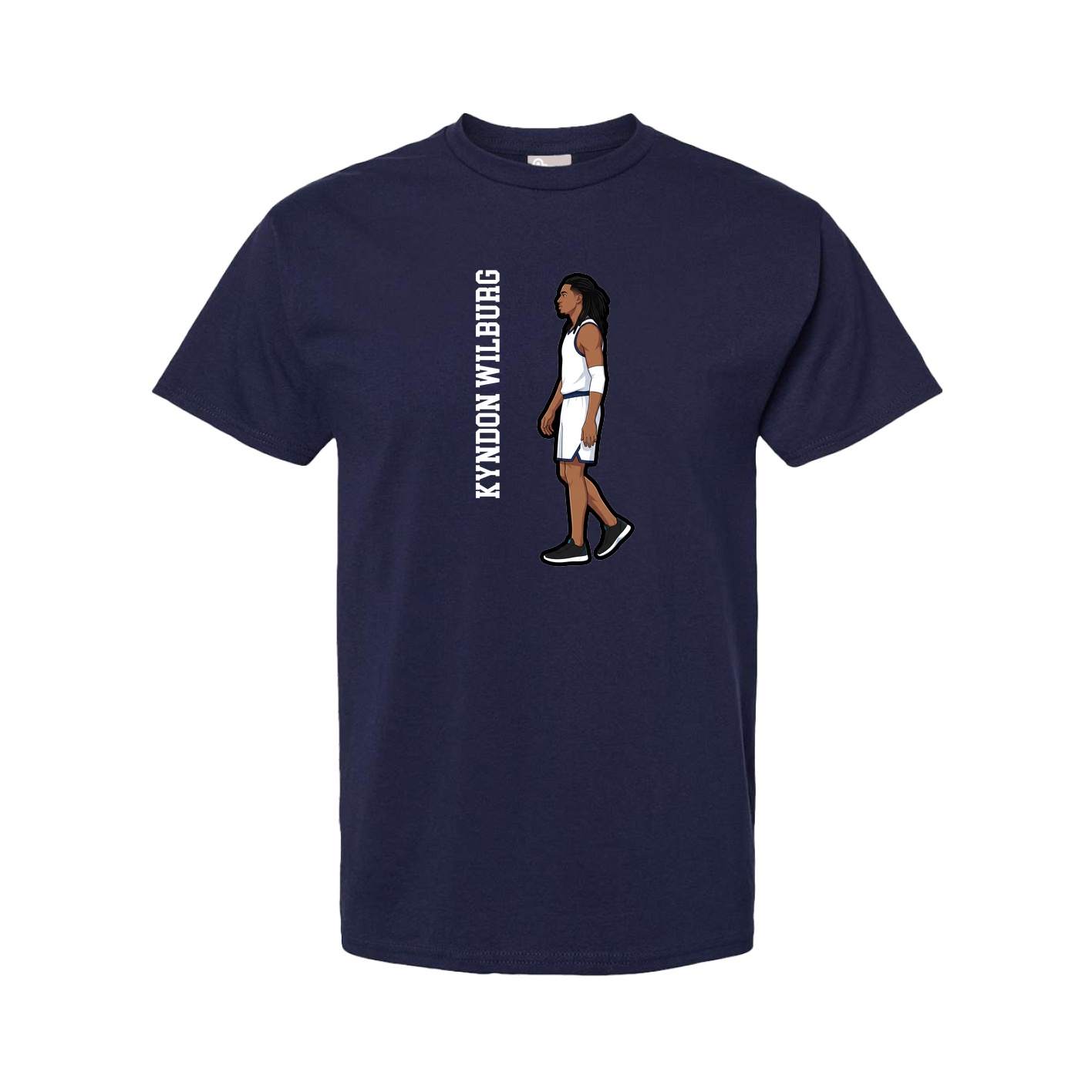 Youth Tee — Name Vertical in Navy
