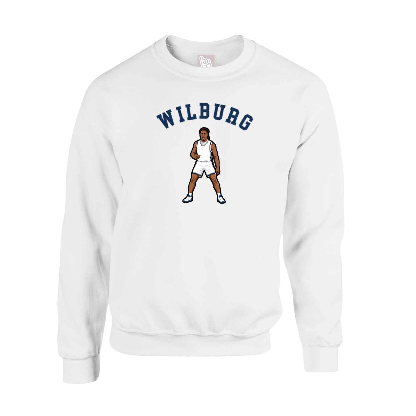 Fleece Crew — Shirsey Arch in White