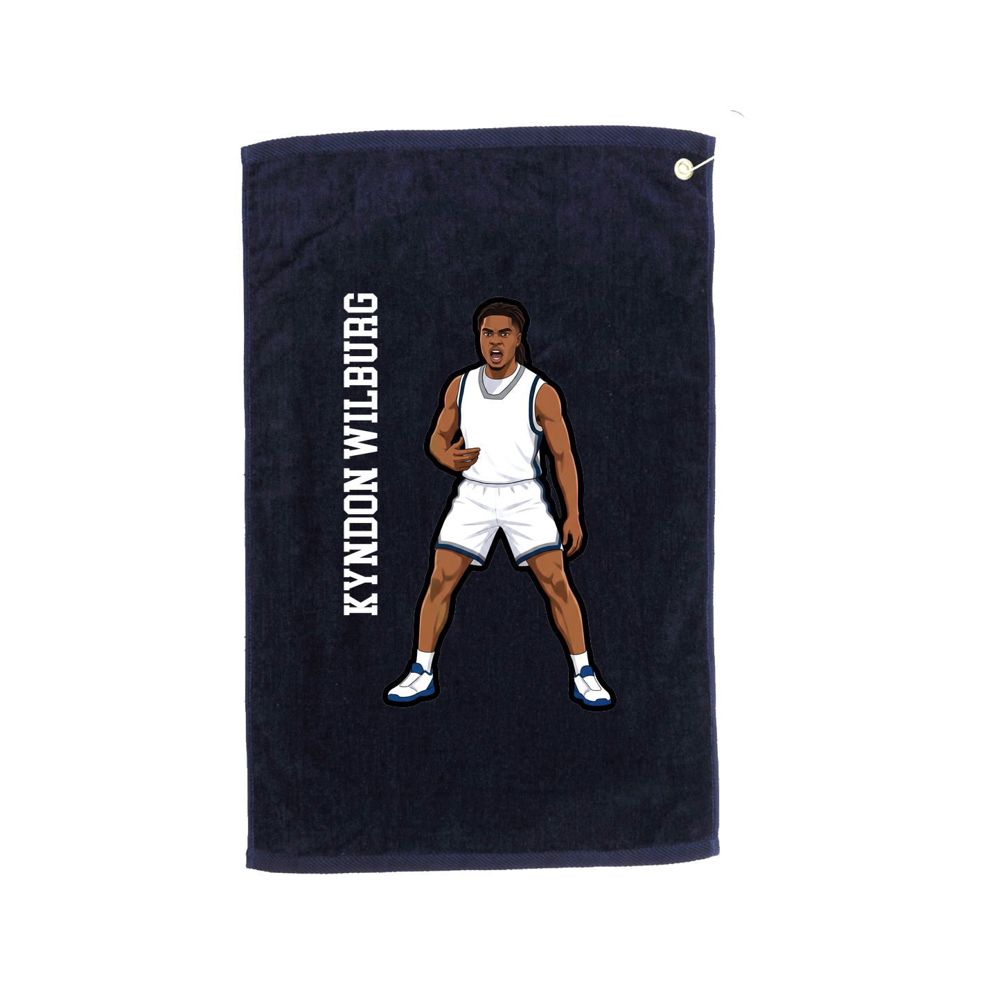 Golf Towel — Name Vertical in Navy