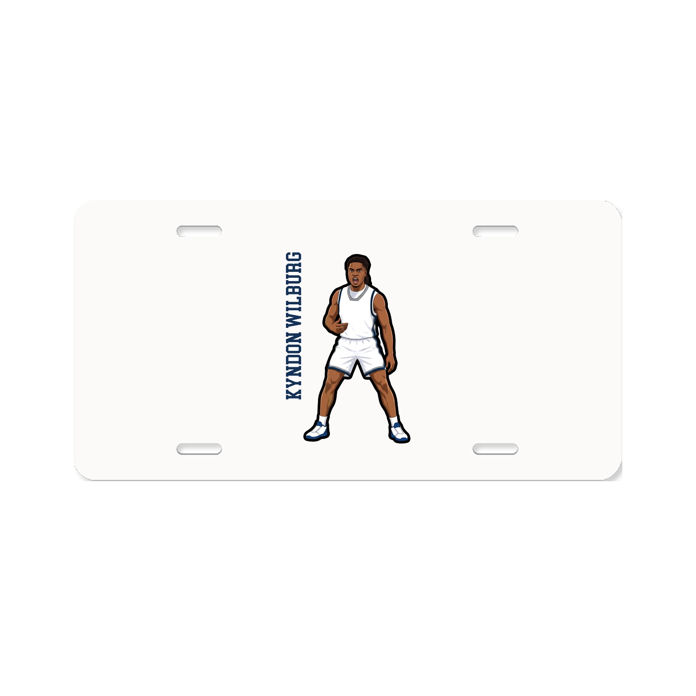 License Plate — Name Vertical in Classic