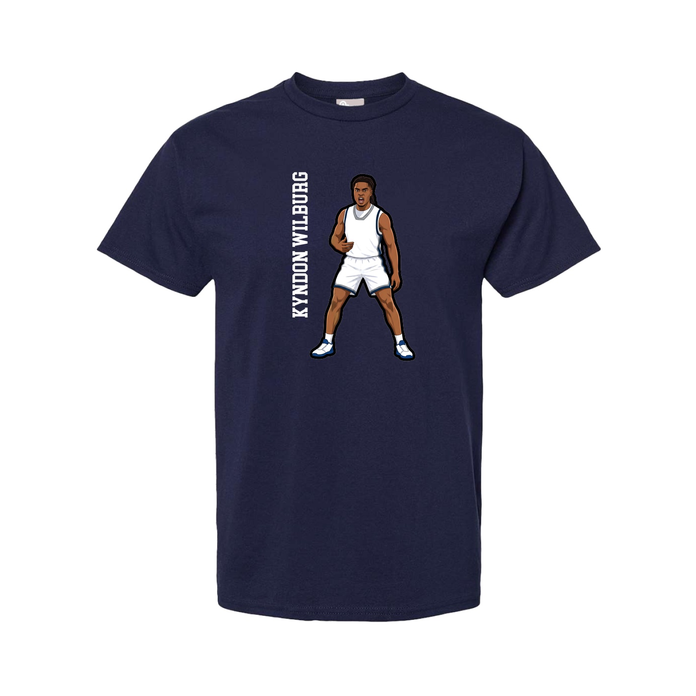 Tee — Name Vertical in Navy