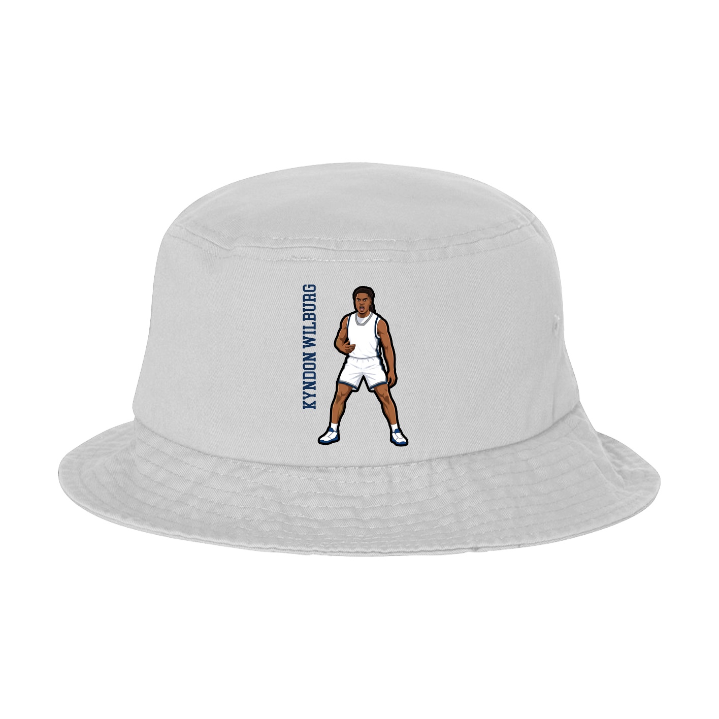 Bucket Cap — Name Vertical in White