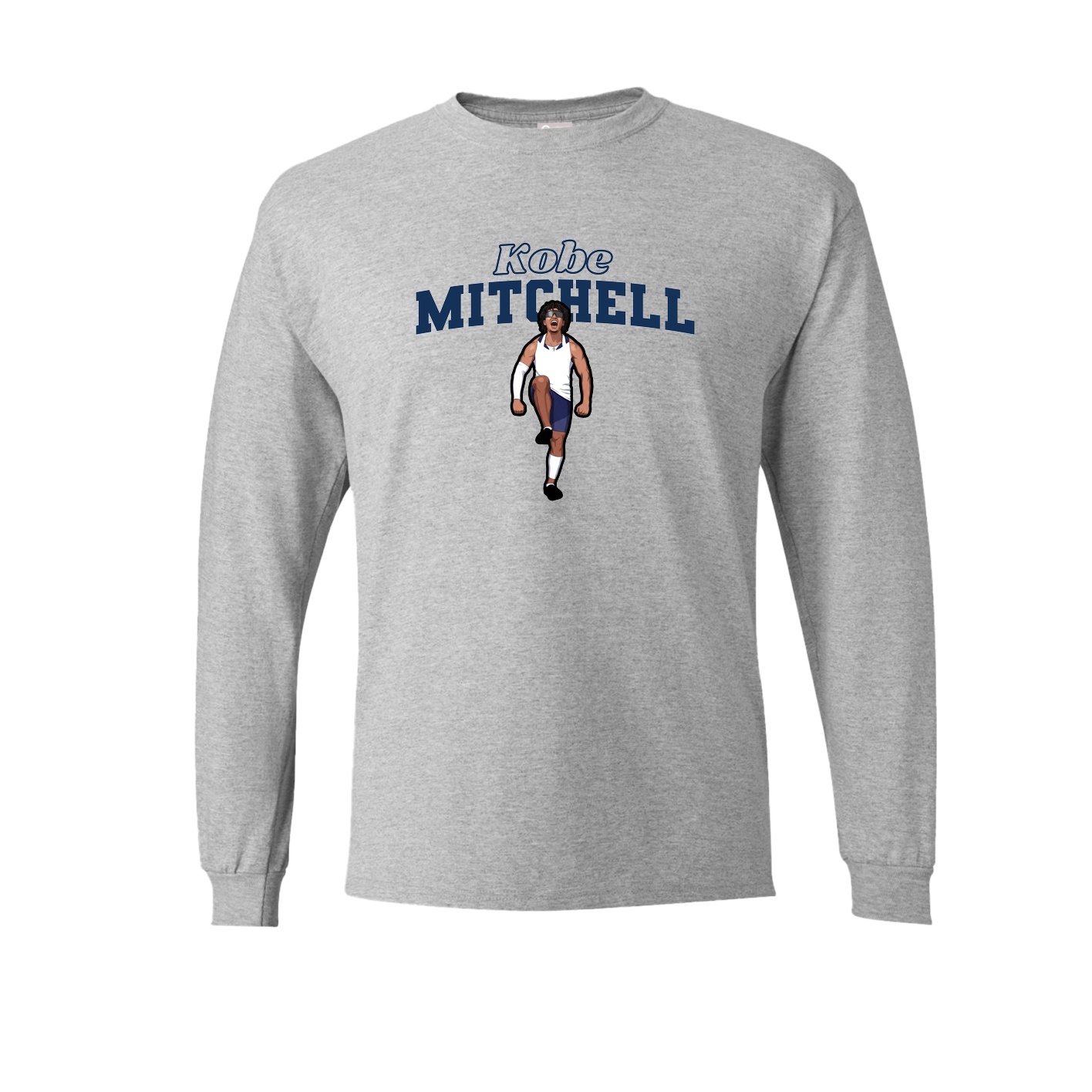 Long Sleeve Tee — Name Arch in Grey