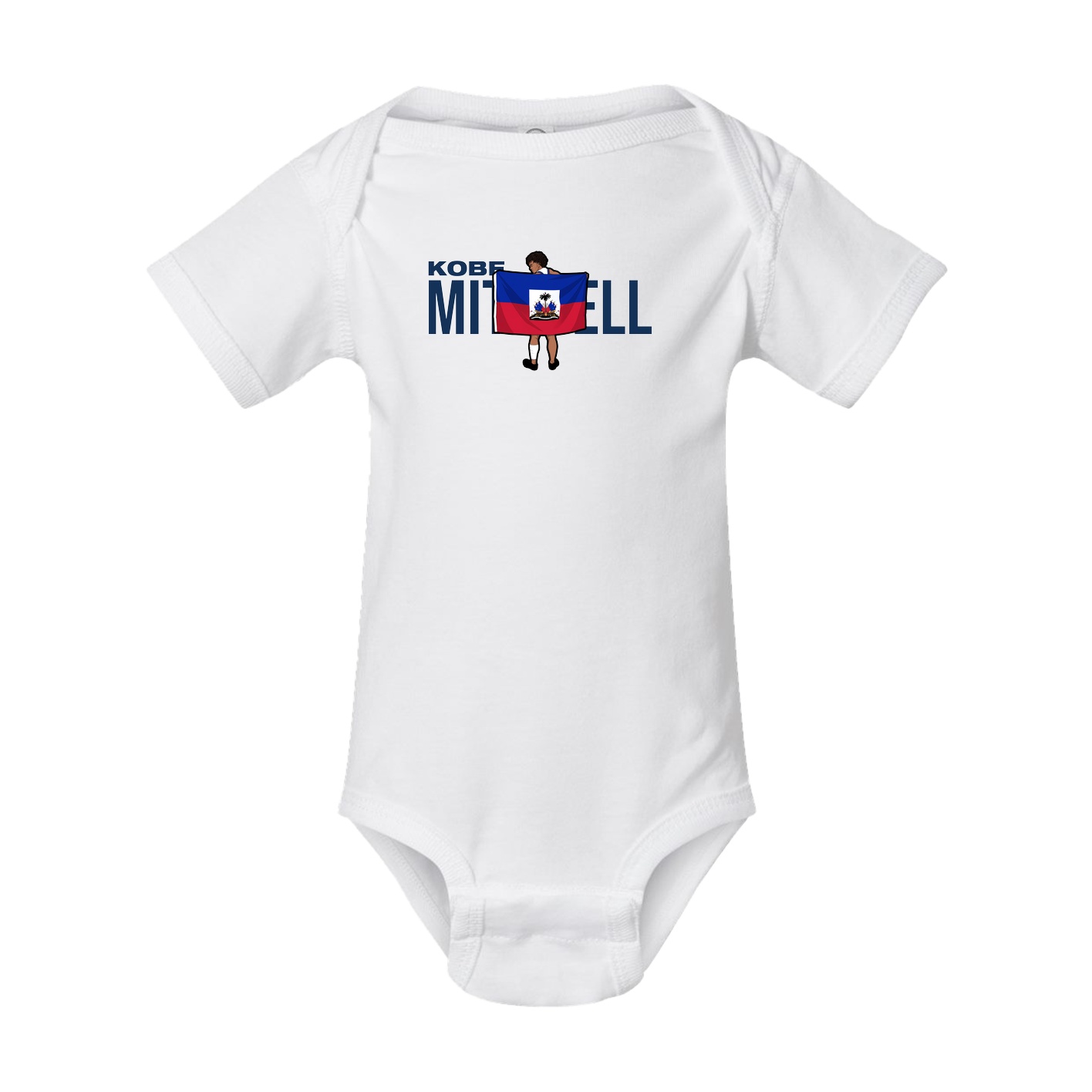 Baby Onesie — Player Name in White