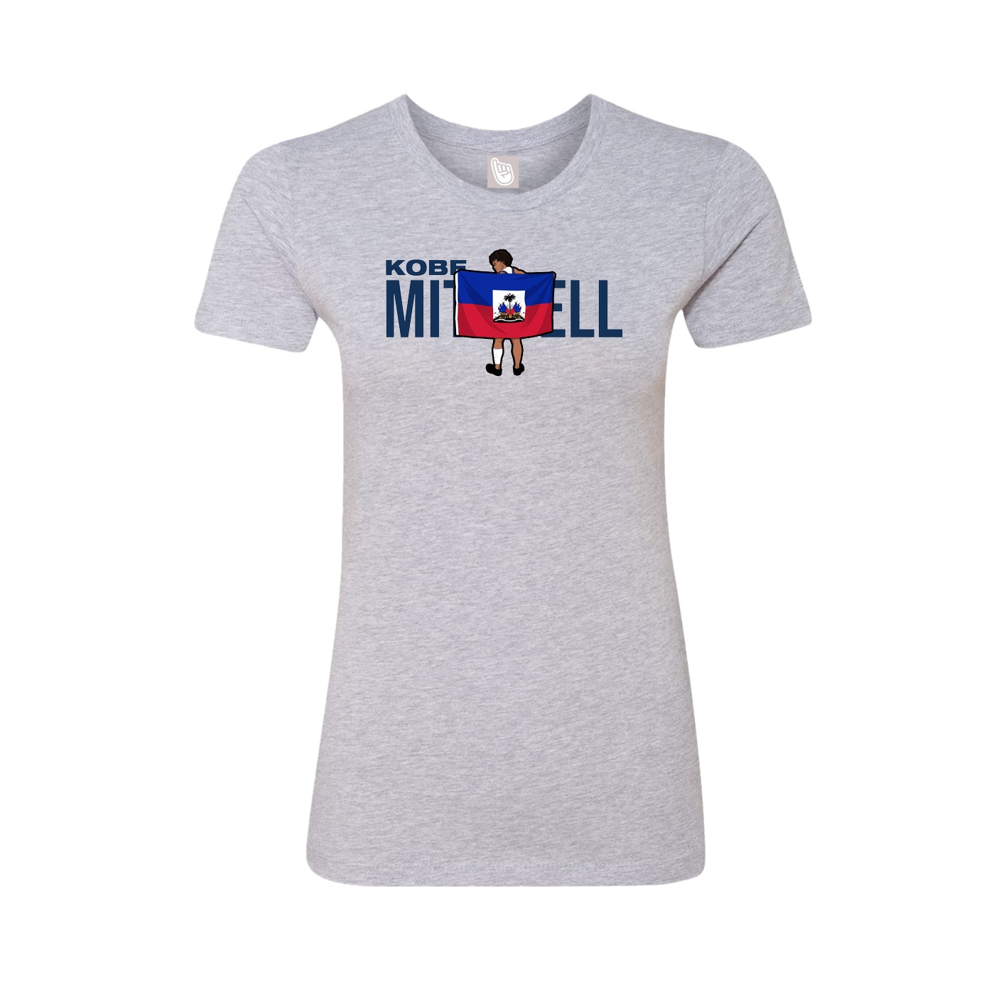 Fitted Women's Tee — Player Name in Grey