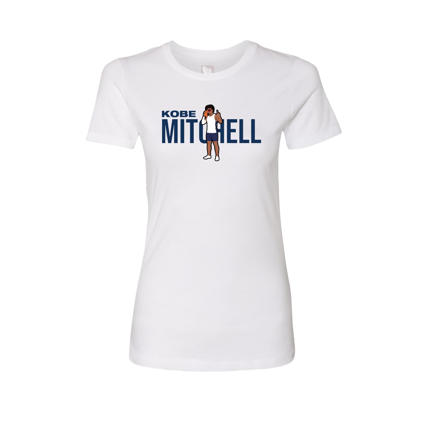 Fitted Women's Tee — Player Name in White