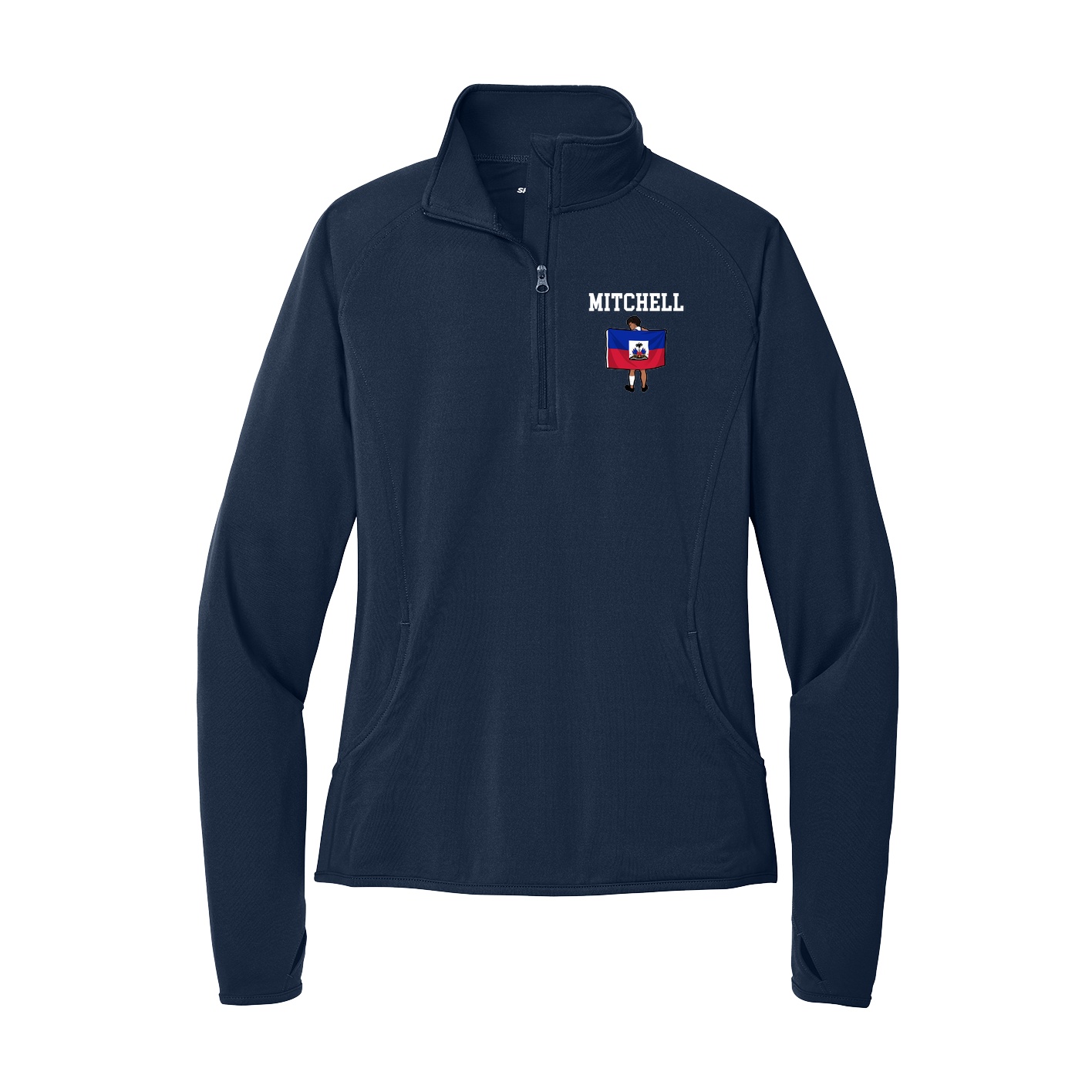 Women's Q-Zip Pullover — Shirsey in Navy