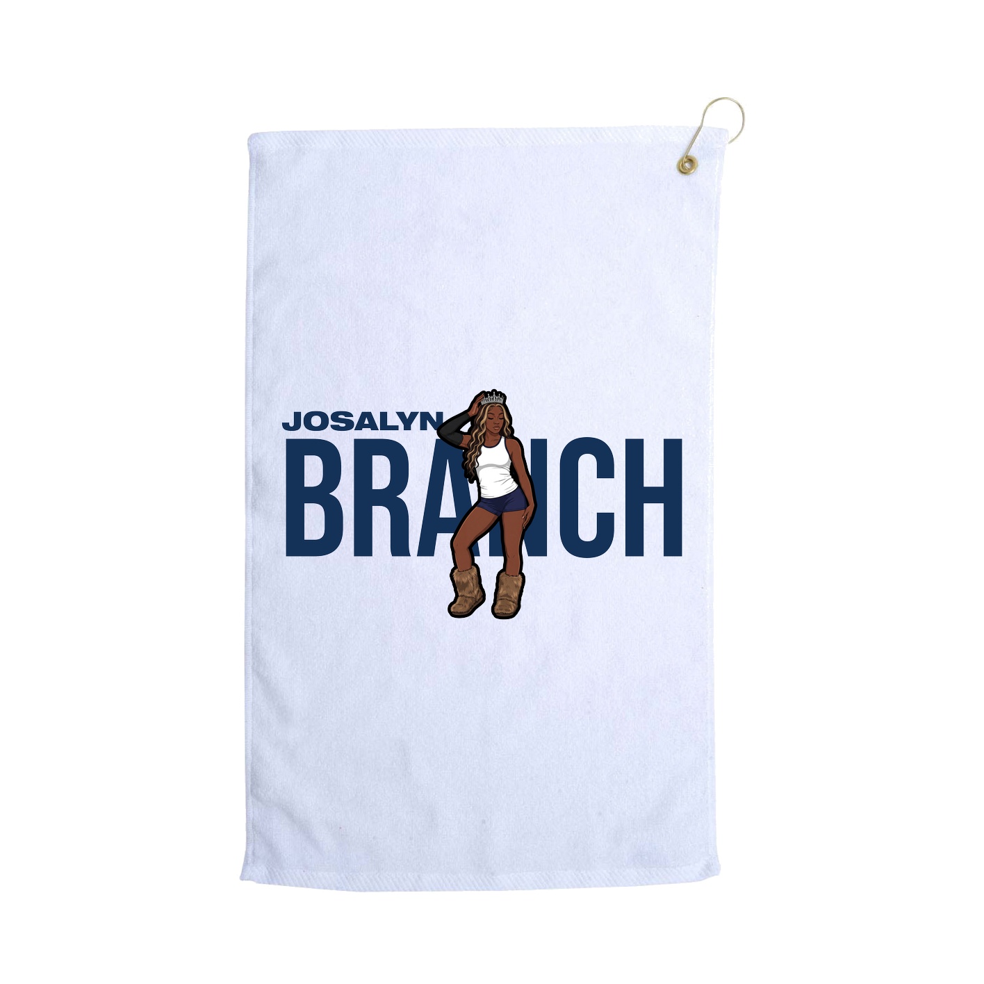 Golf Towel — Player Name in White