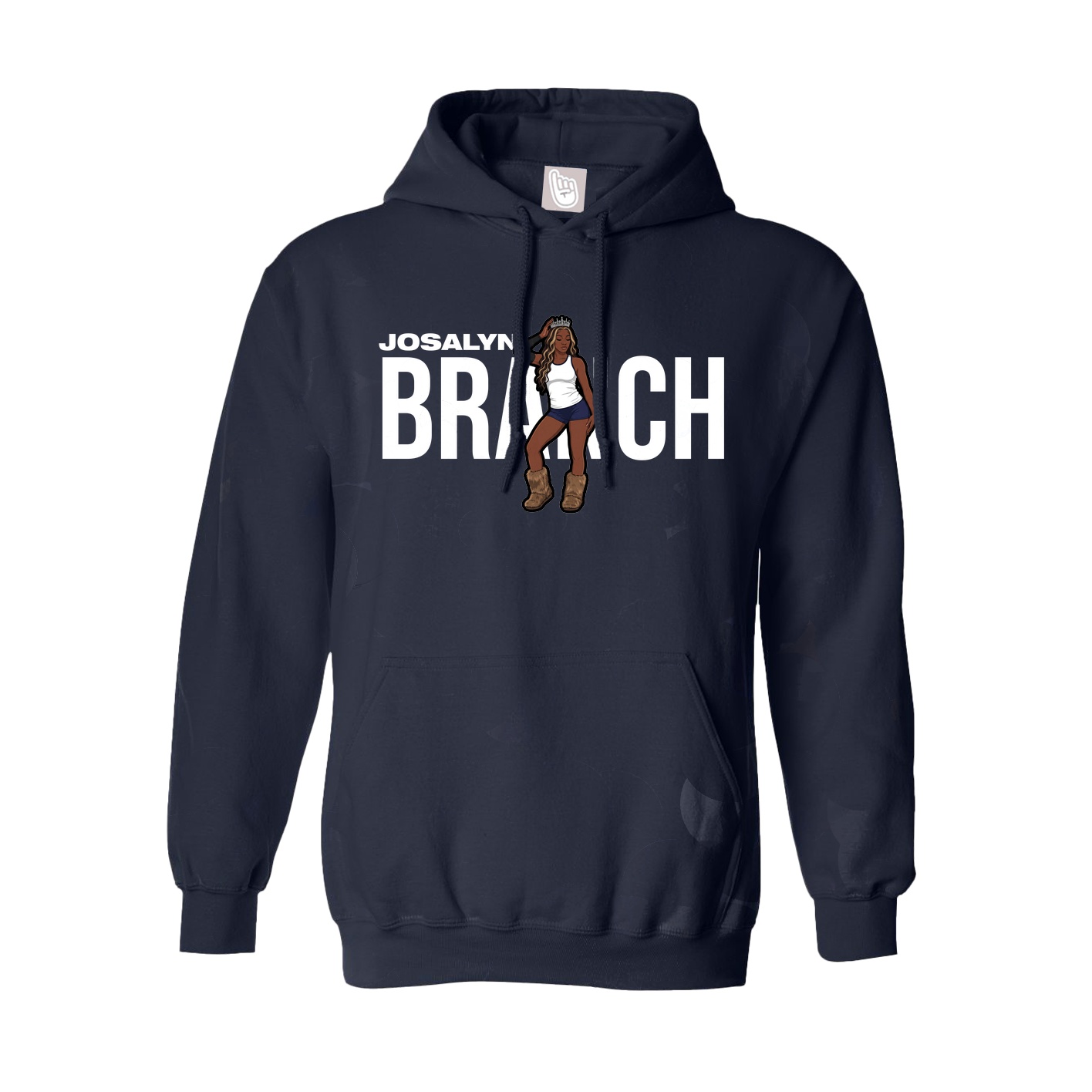 Hoodie — Player Name in Navy