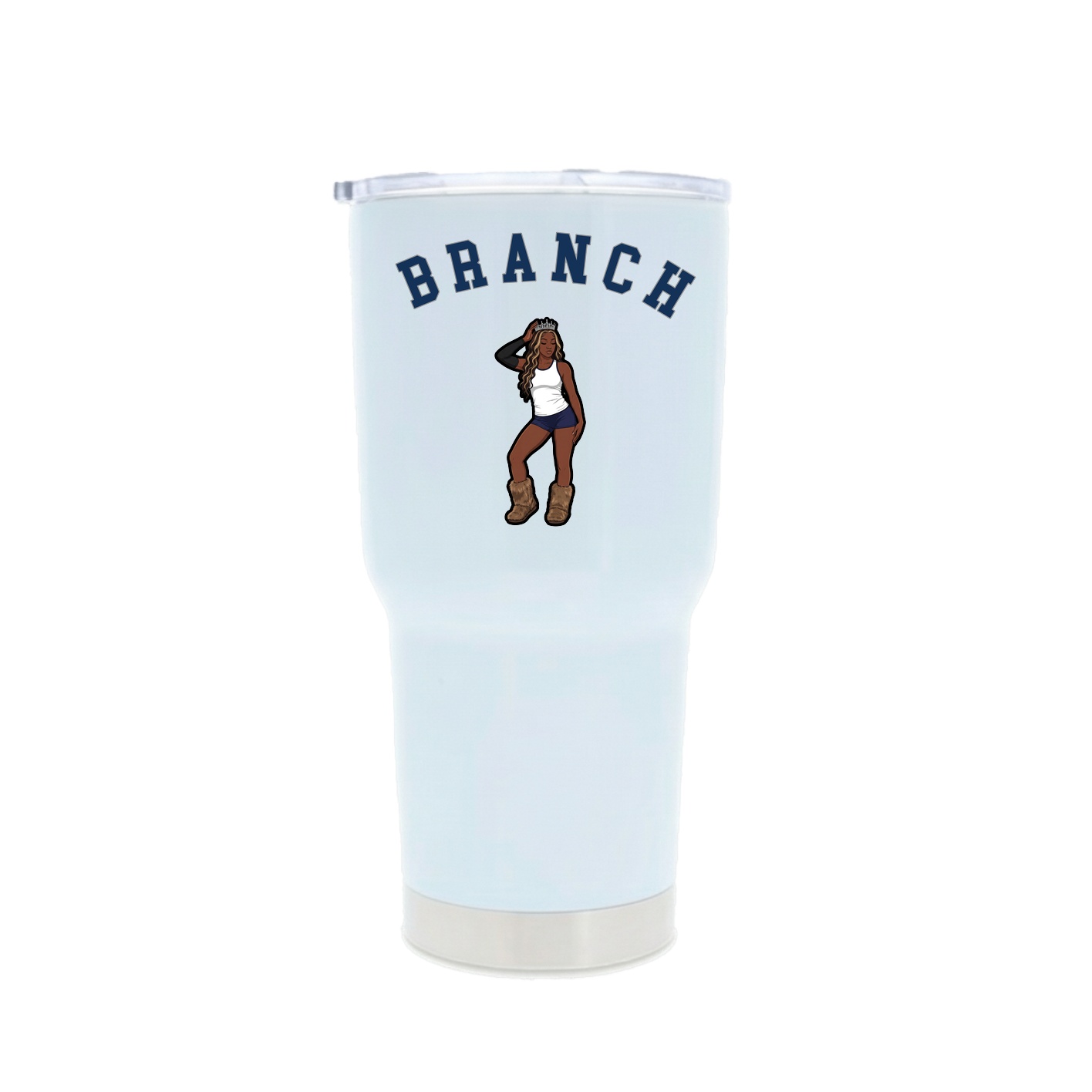 30oz Stainless Steel Tumbler — Shirsey Arch in White