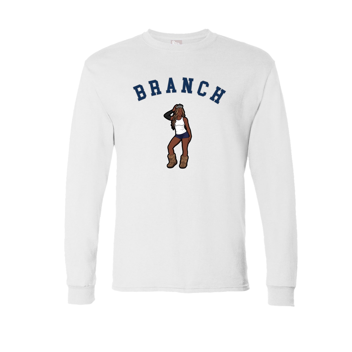 Long Sleeve Tee — Shirsey Arch in White