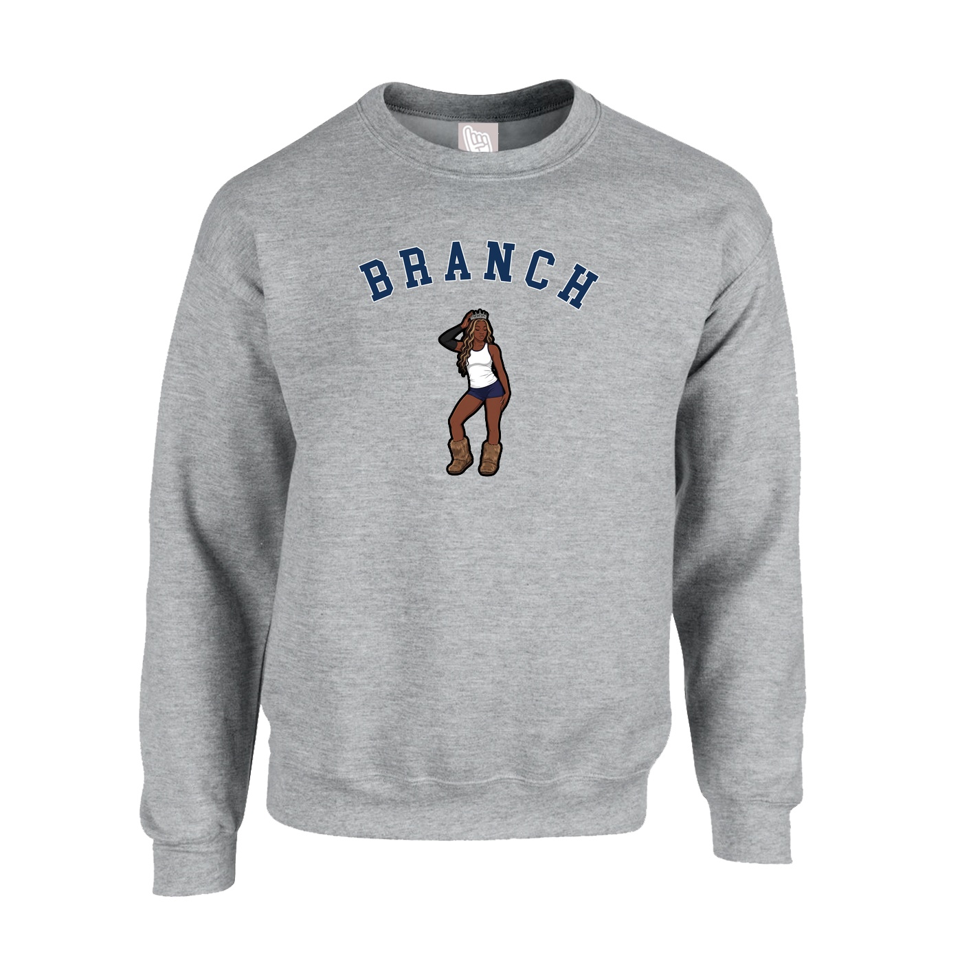 Fleece Crew — Shirsey Arch in Grey