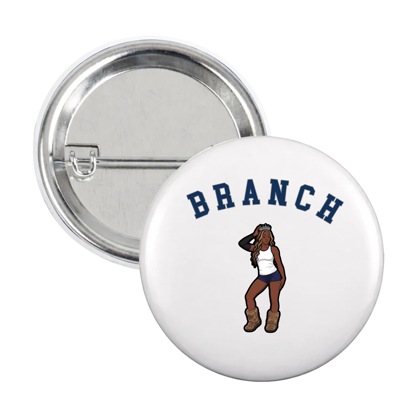 Game Day Button — Shirsey Arch in White