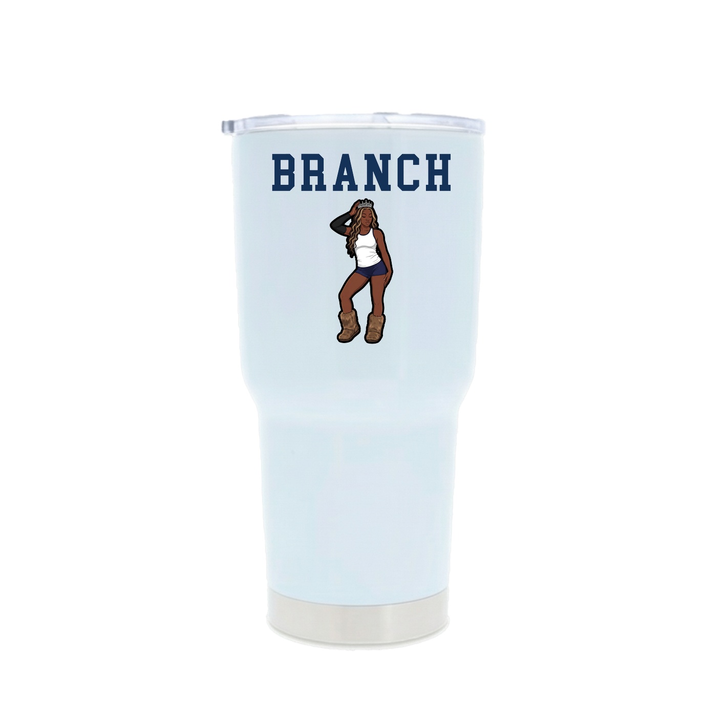 30oz Stainless Steel Tumbler — Shirsey in White
