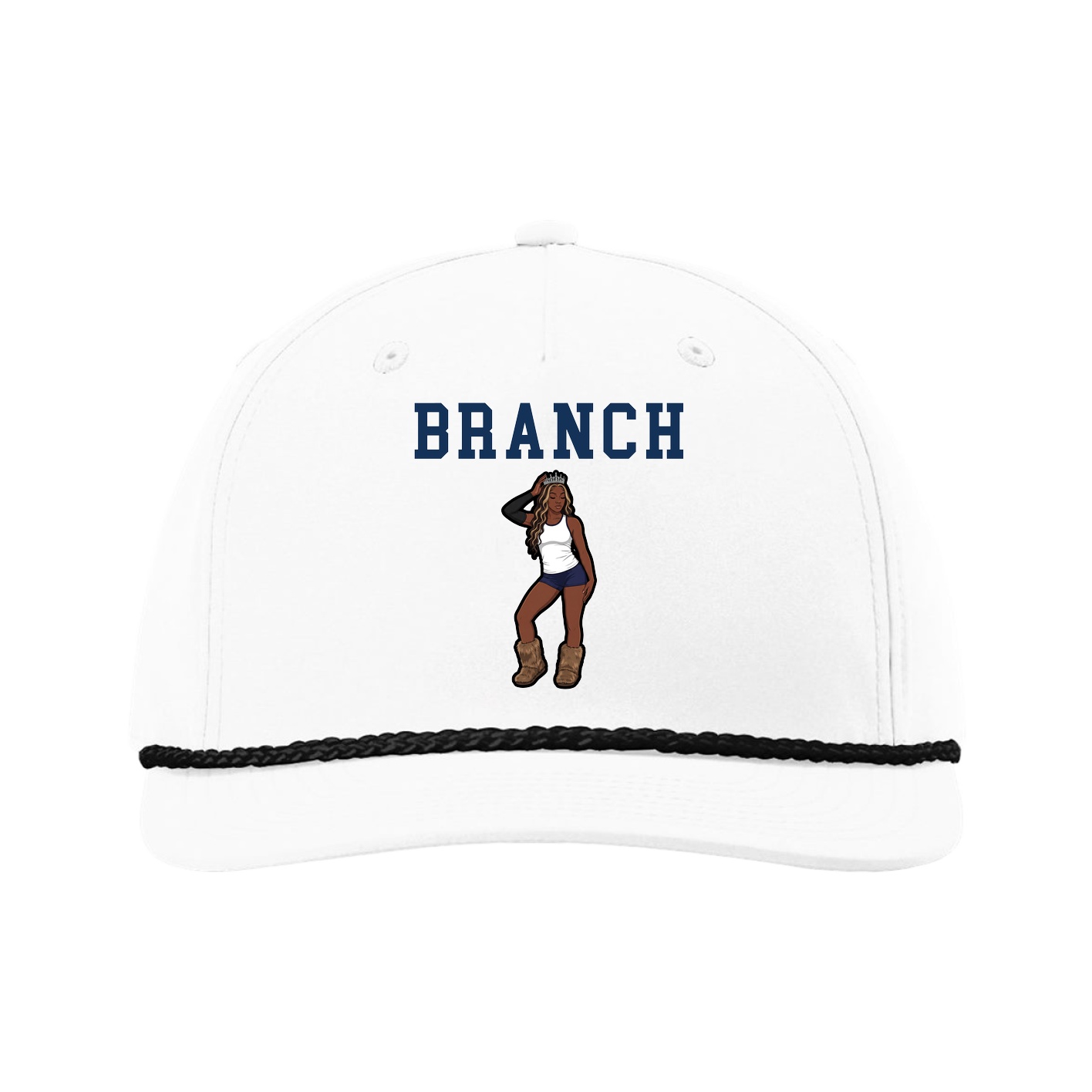 Five-Panel Classic Rope Cap — Shirsey in White