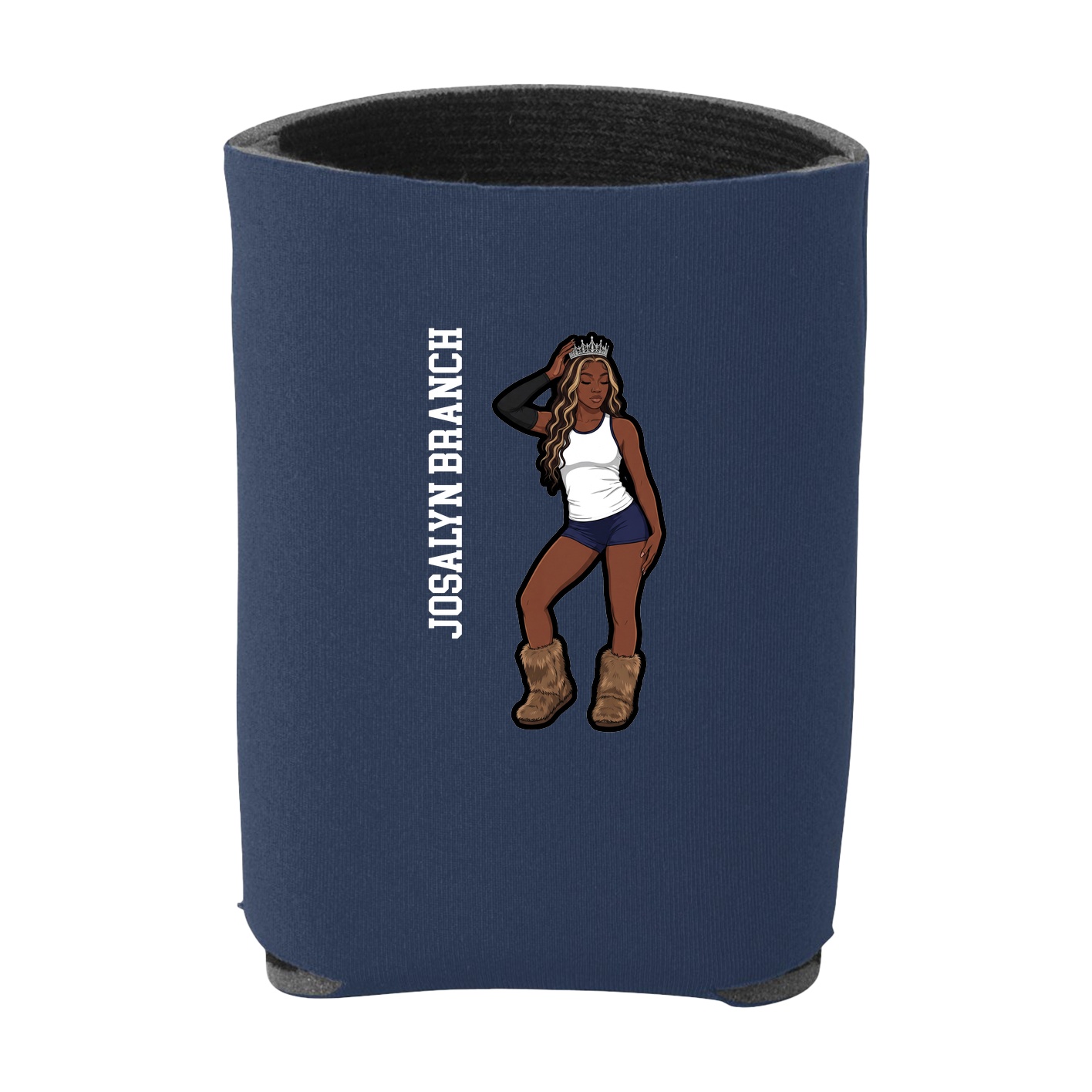 Can Holder — Name Vertical in Navy