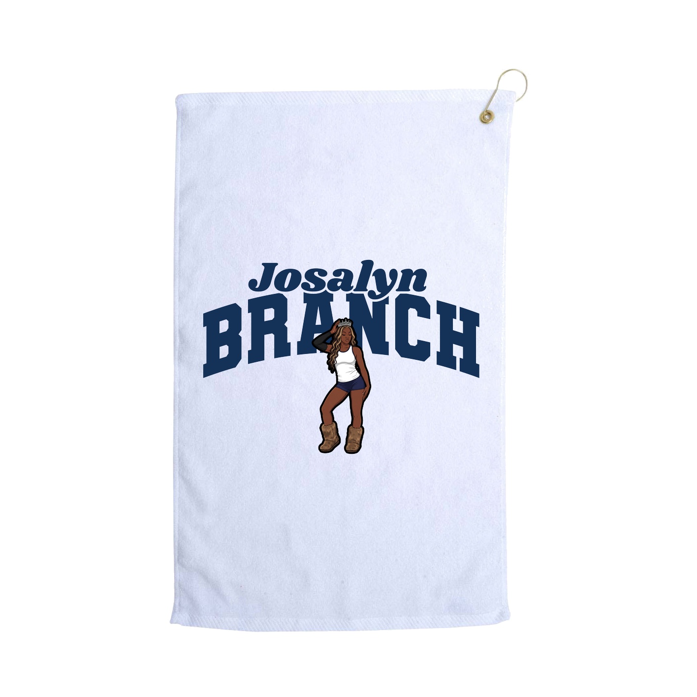 Golf Towel — Signature Arch in White