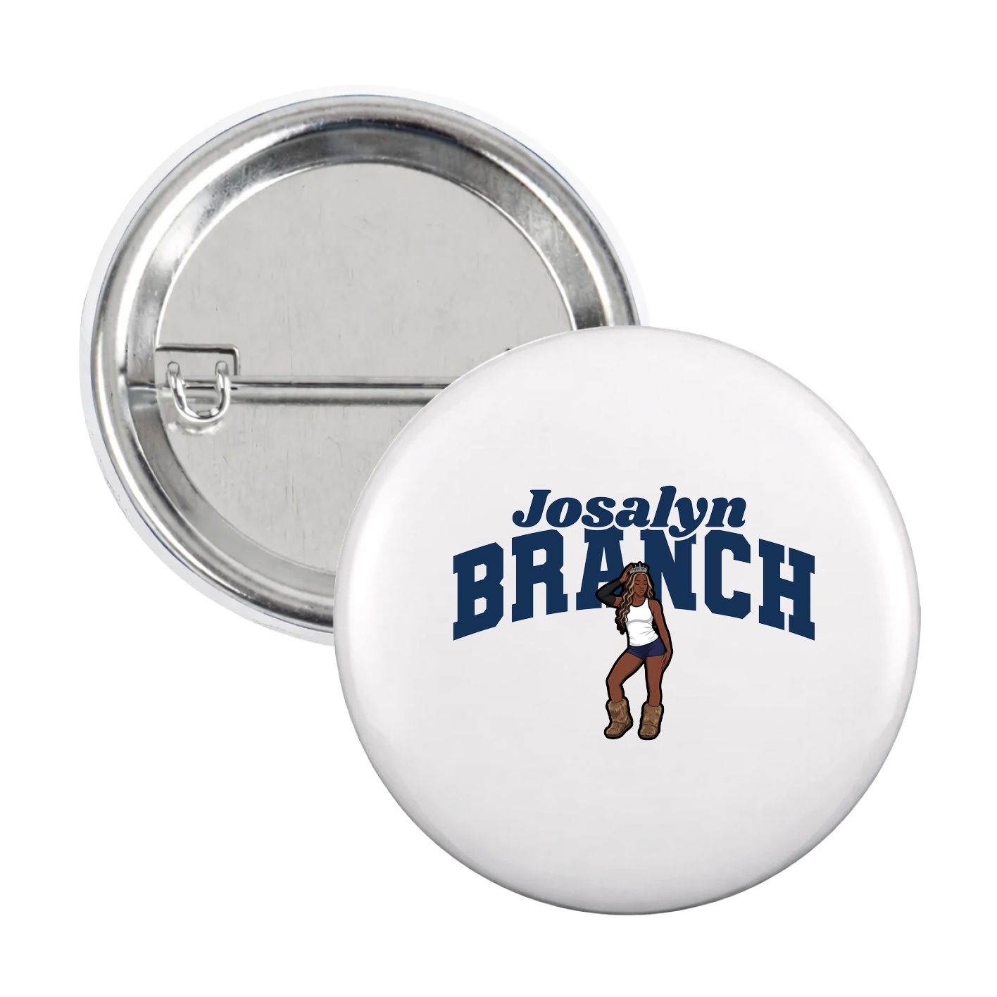Game Day Button — Signature Arch in White