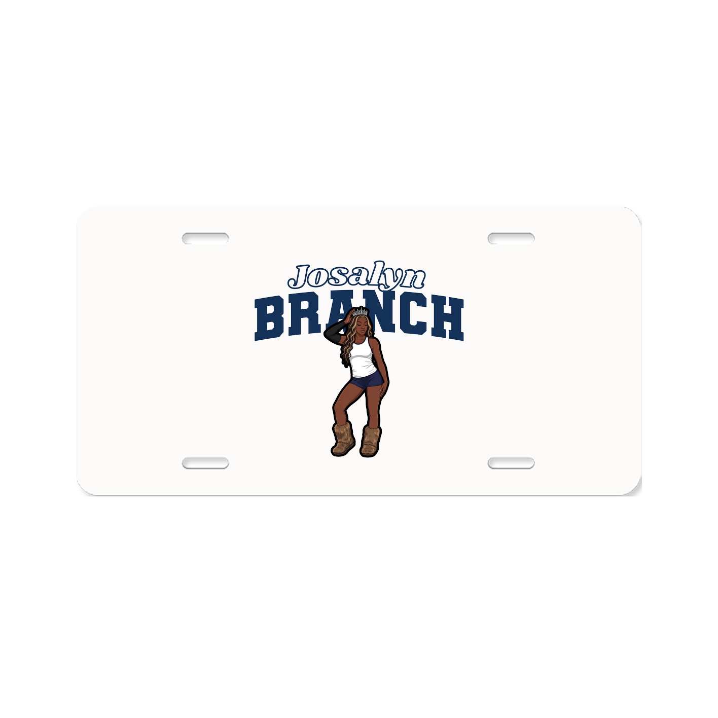 License Plate — Name Arch in Classic