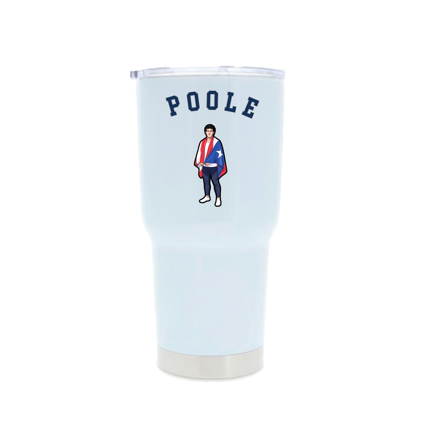 30oz Stainless Steel Tumbler — Shirsey Arch in White