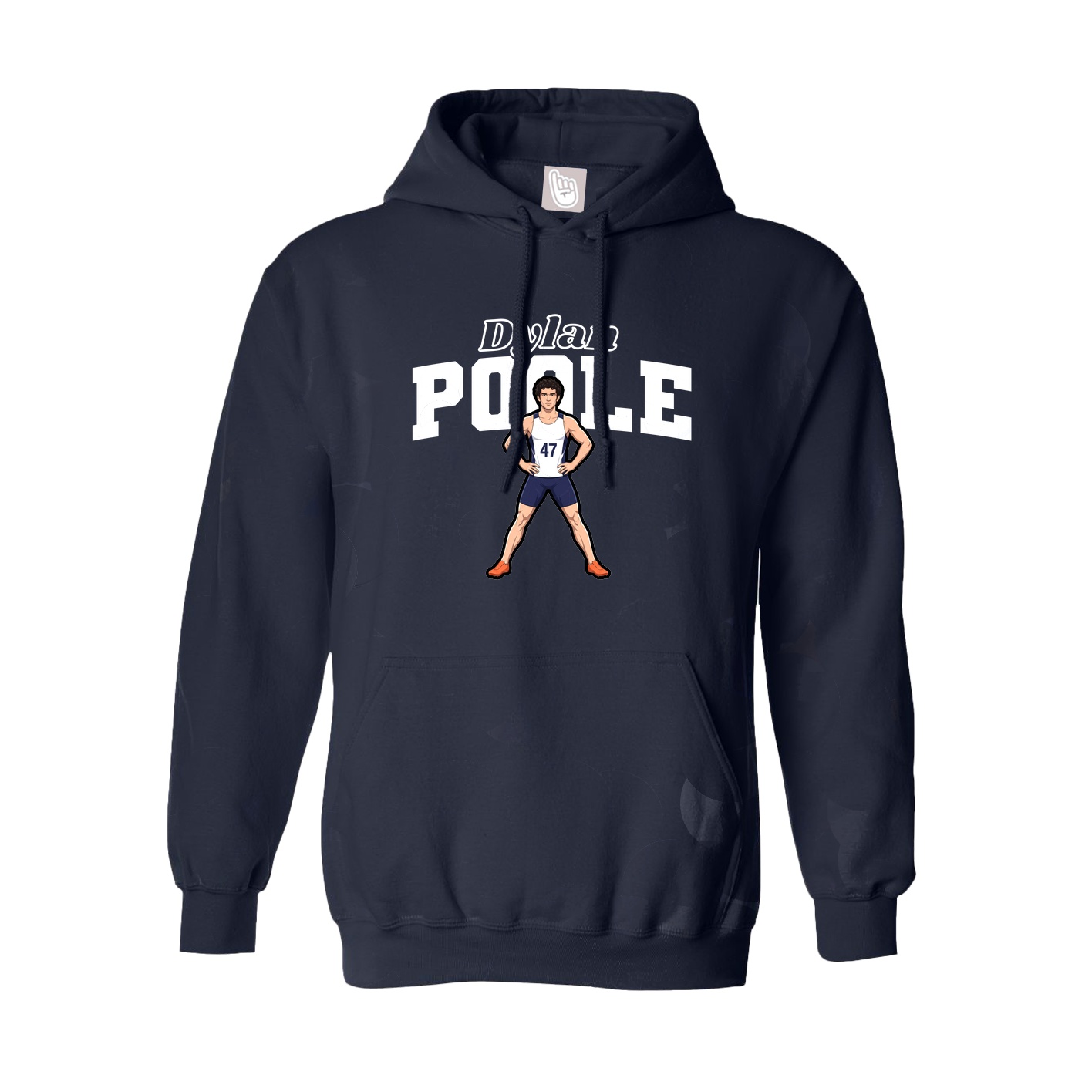 Hoodie — Name Arch in Navy
