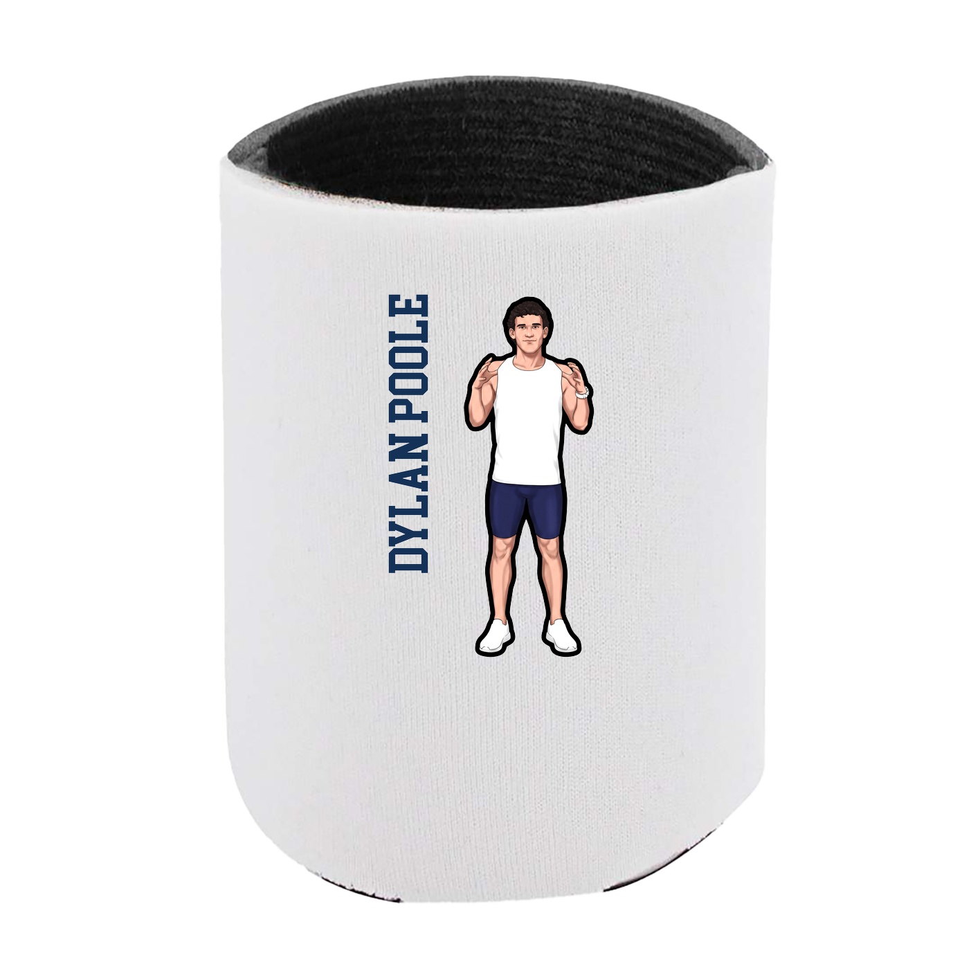 Can Holder — Name Vertical in White