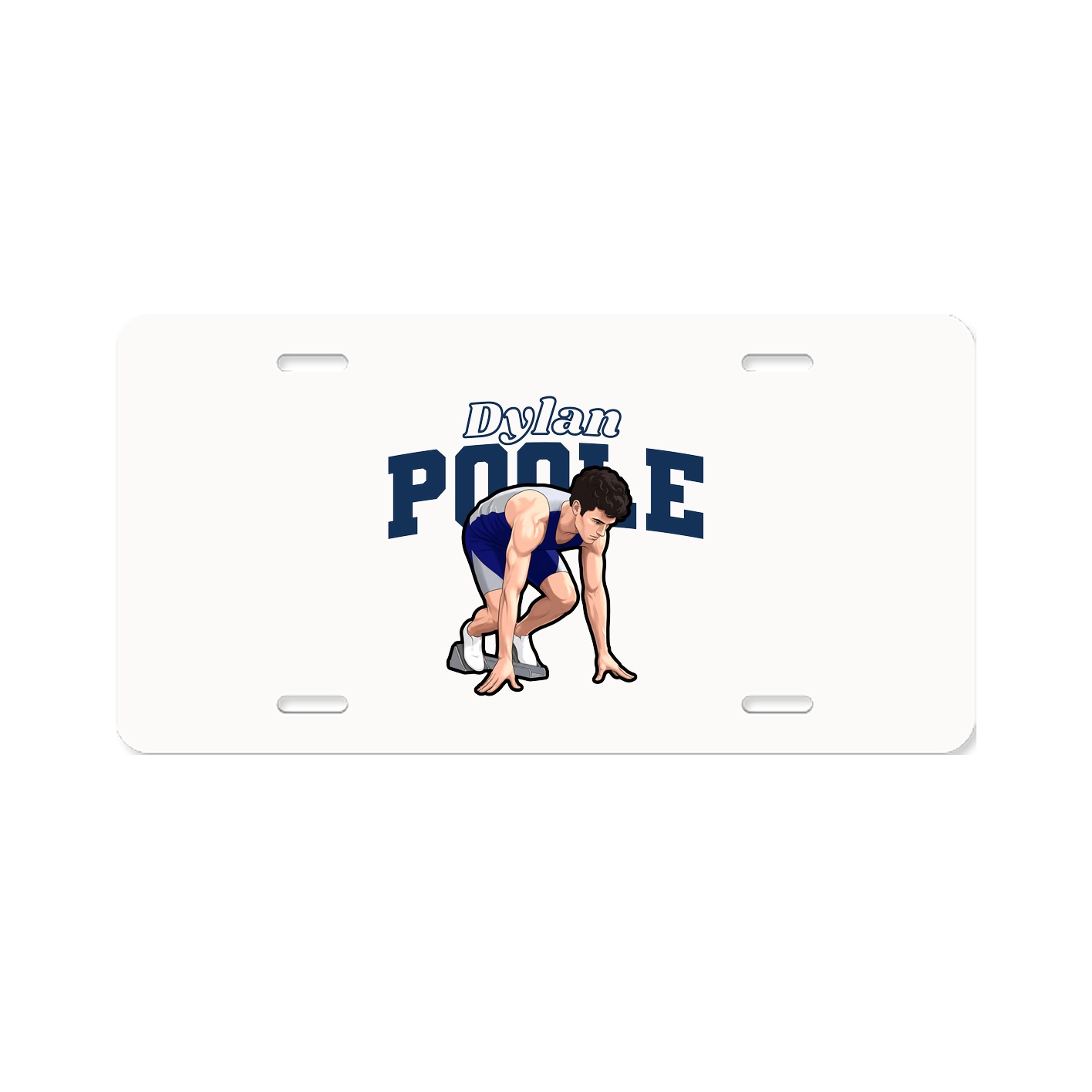 License Plate — Name Arch in Classic