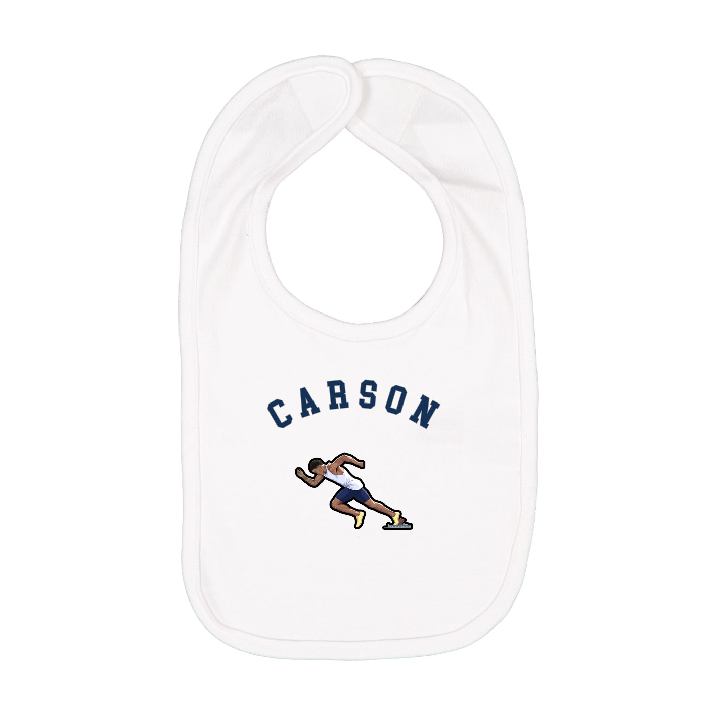 Infant Bib — Shirsey Arch in White