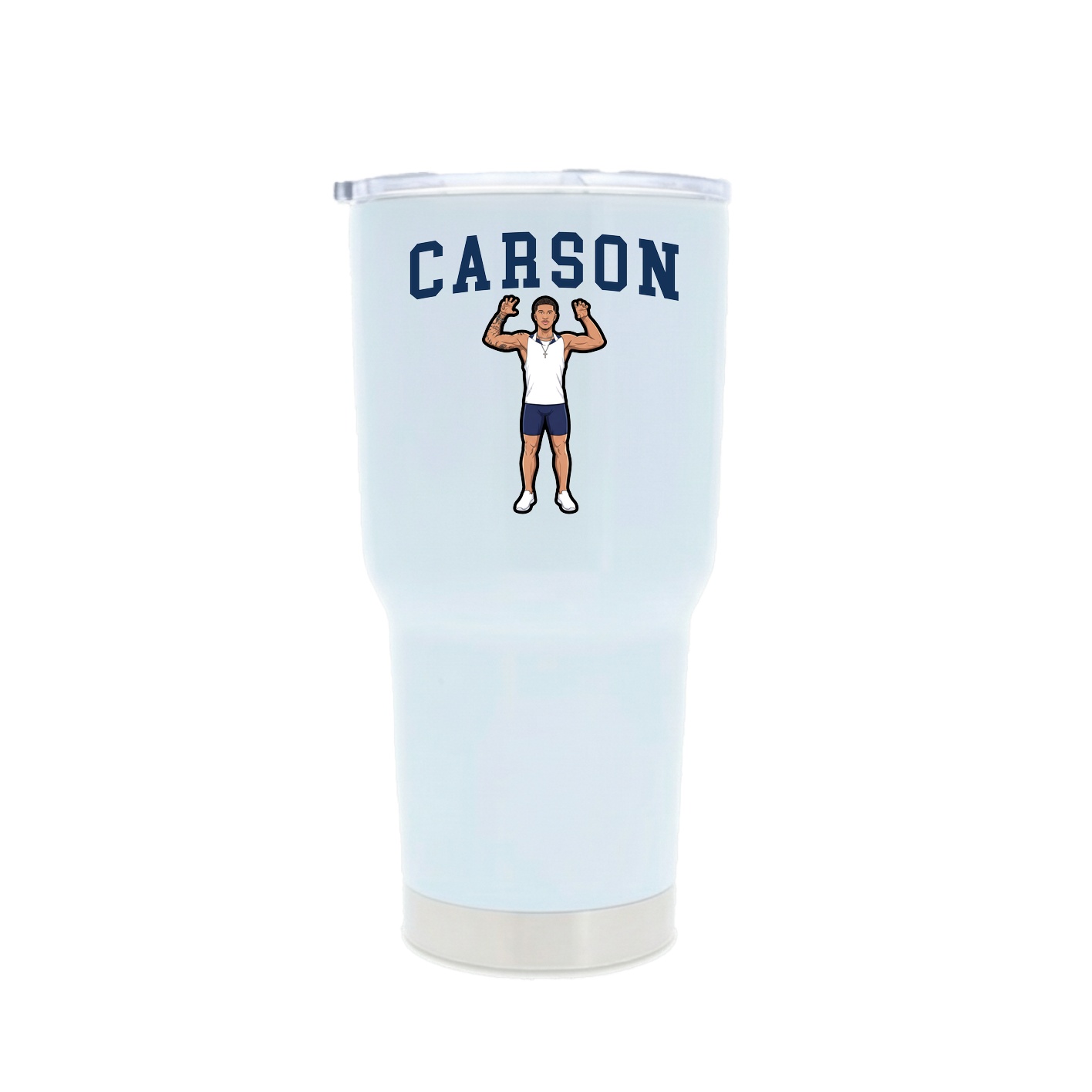 30oz Stainless Steel Tumbler — Shirsey in White