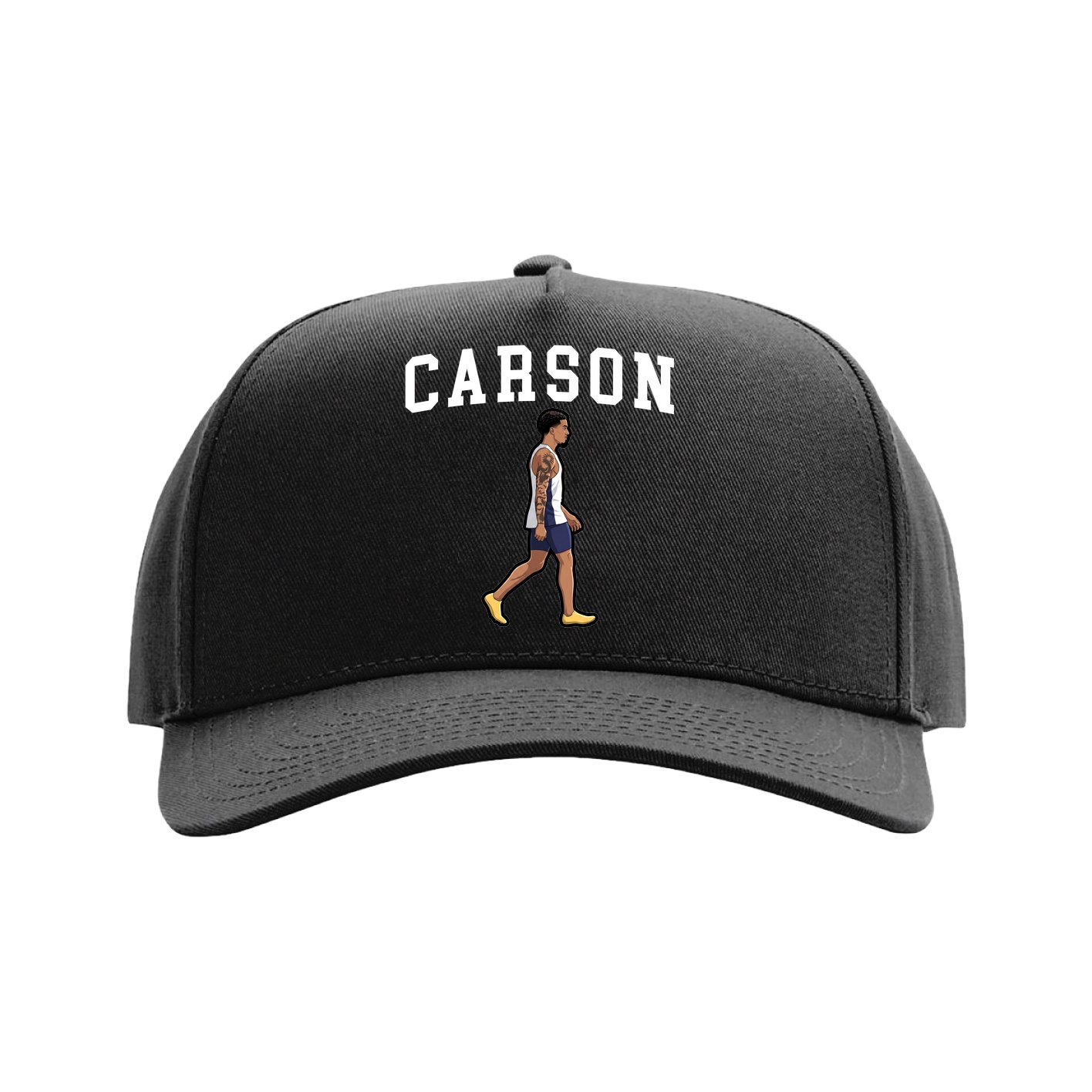 Full Fabric Five-Panel Champ Cap — Shirsey in Black