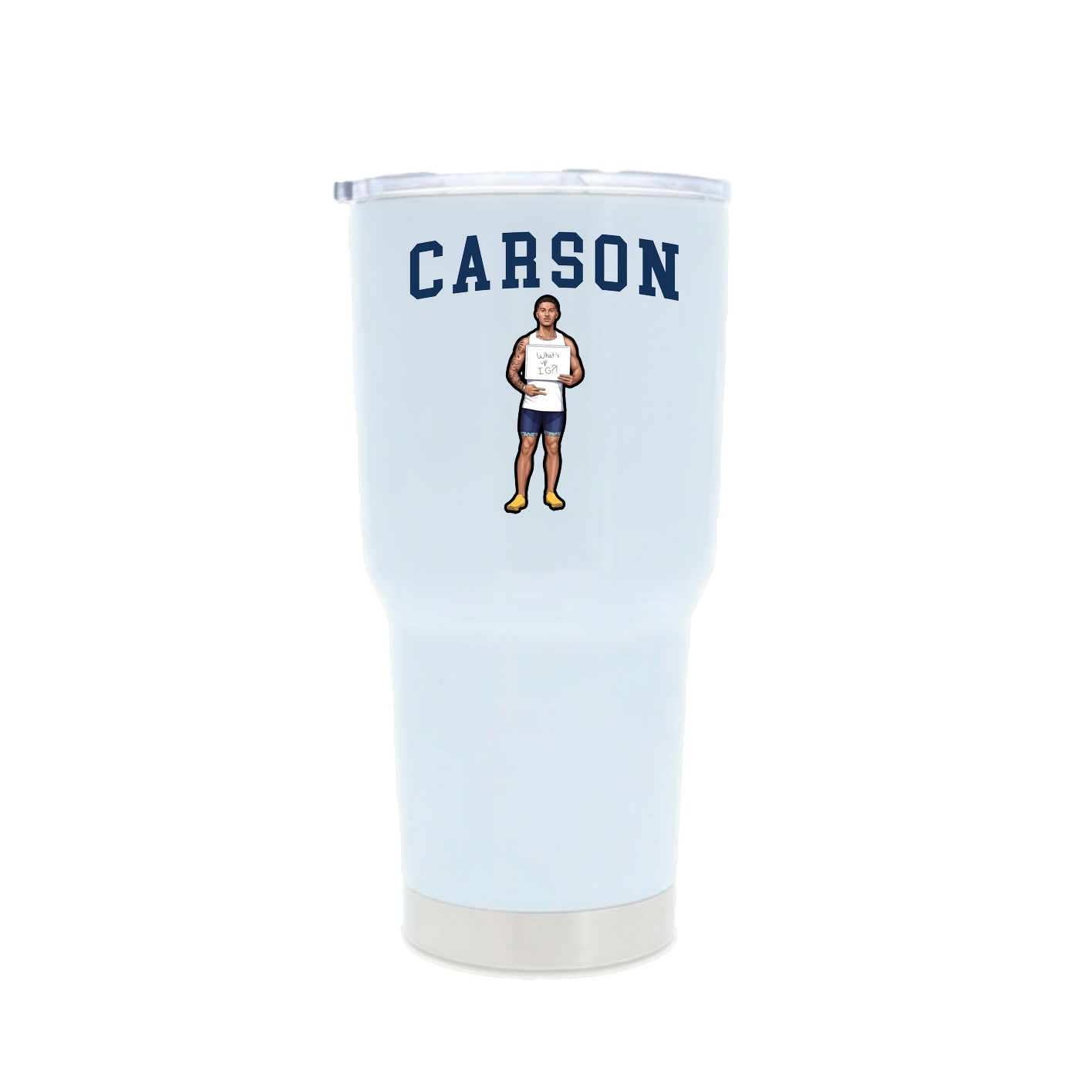 30oz Stainless Steel Tumbler — Shirsey in White