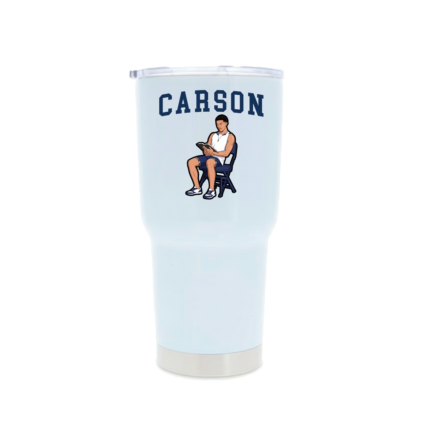 30oz Stainless Steel Tumbler — Shirsey in White