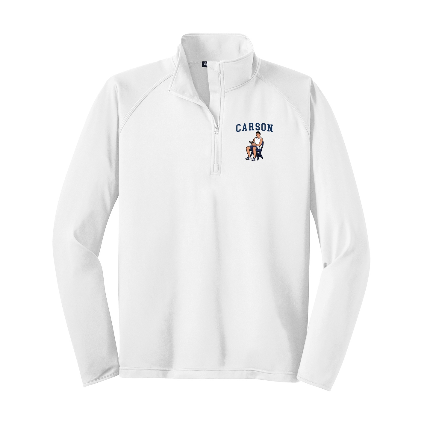 Q-Zip Pullover — Shirsey in White
