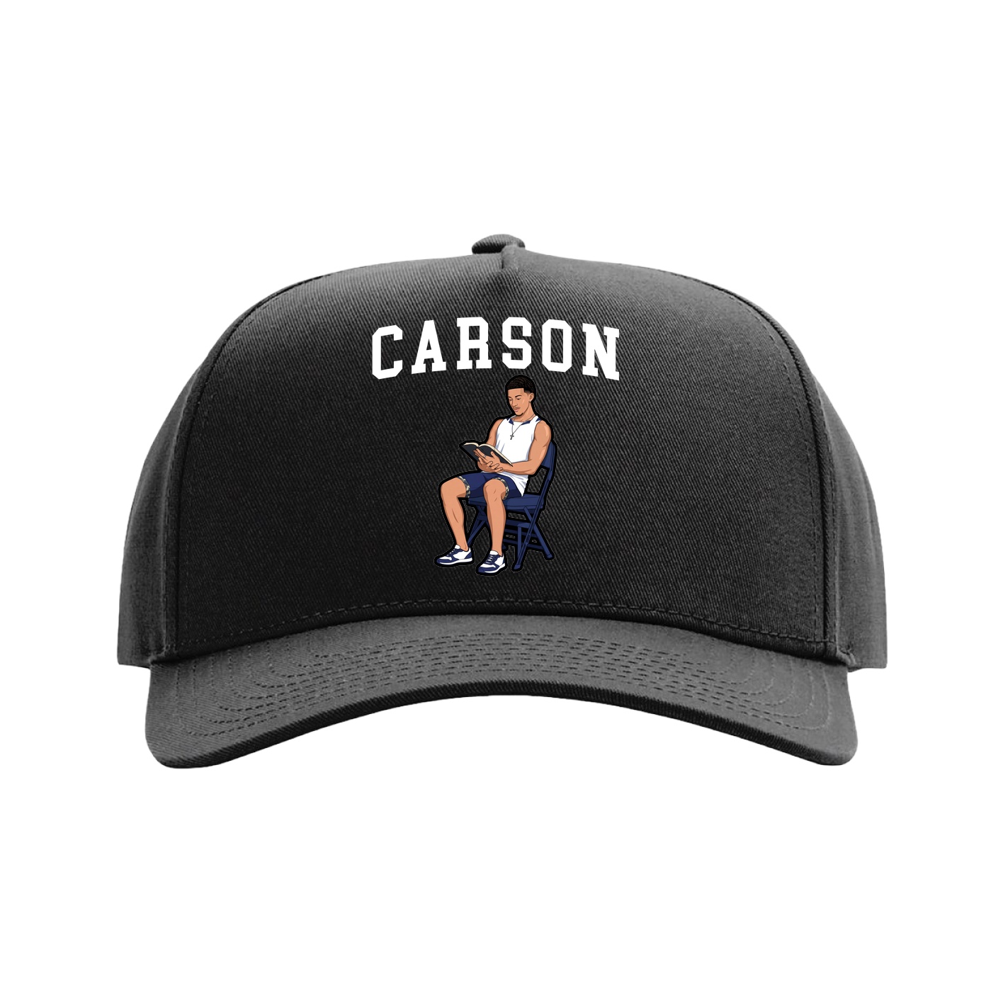 Full Fabric Five-Panel Champ Cap — Shirsey in Black