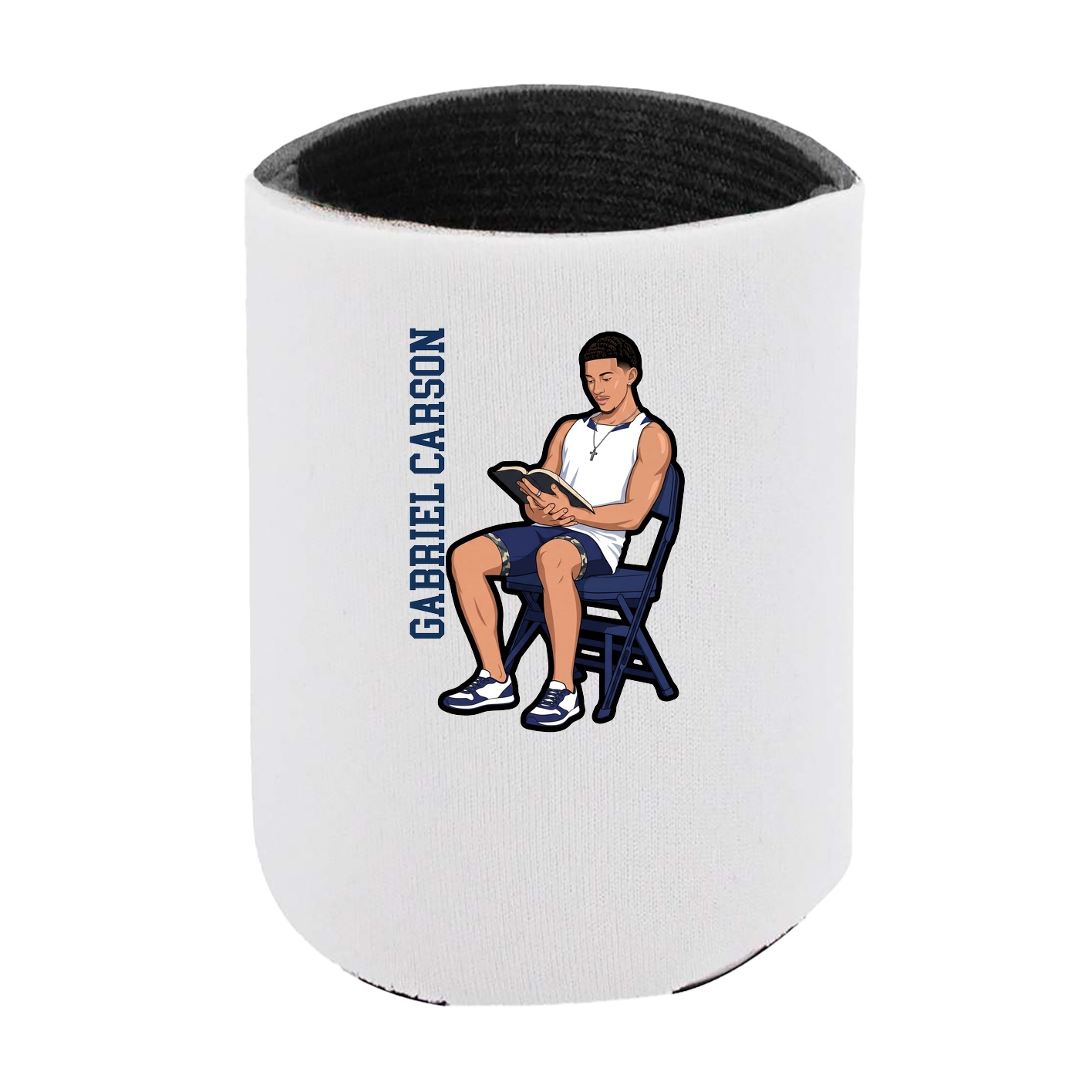 Can Holder — Name Vertical in White