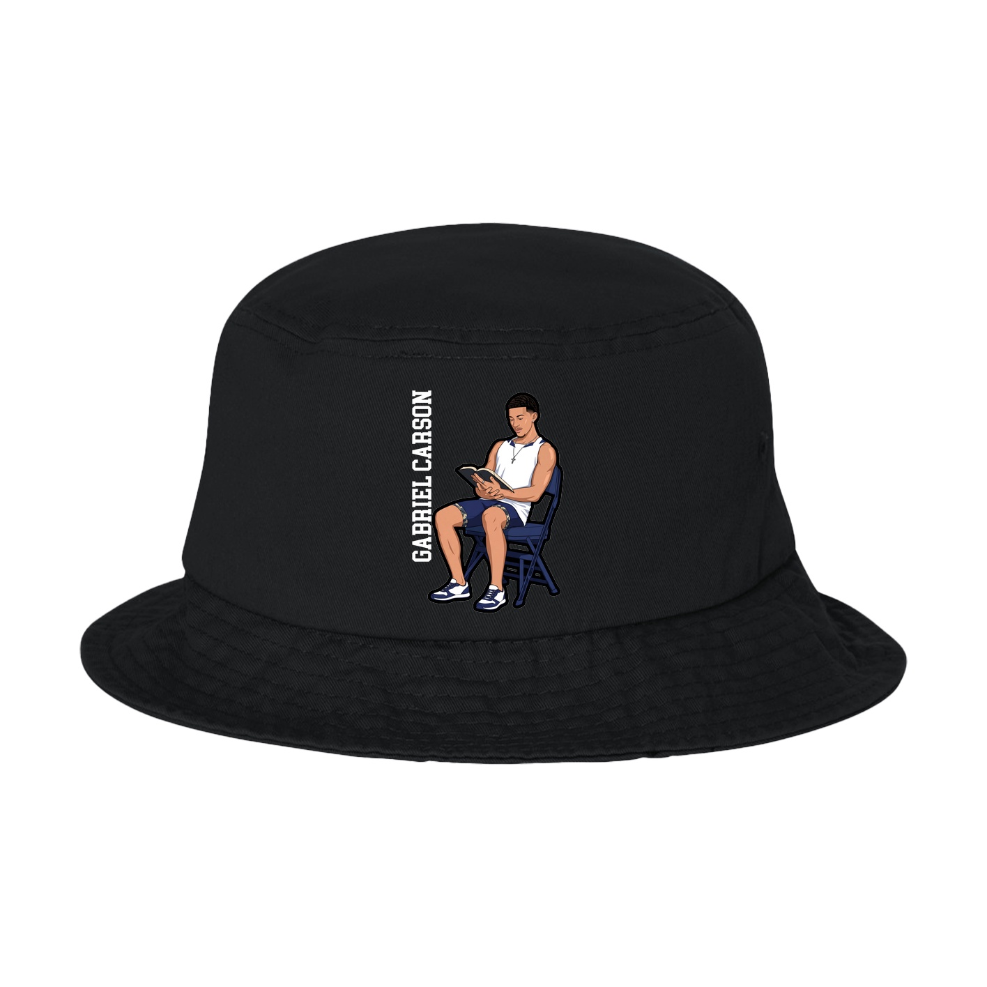 Bucket Cap — Name Vertical in Black